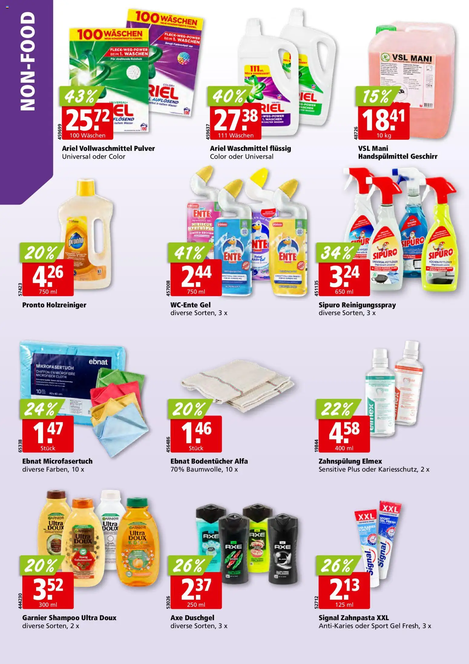 Aligro aktionen – gültig ab 20.07.2026 | Seite: 30 | Produkte: Pulver, Duschgel, Waschmittel, Wasser