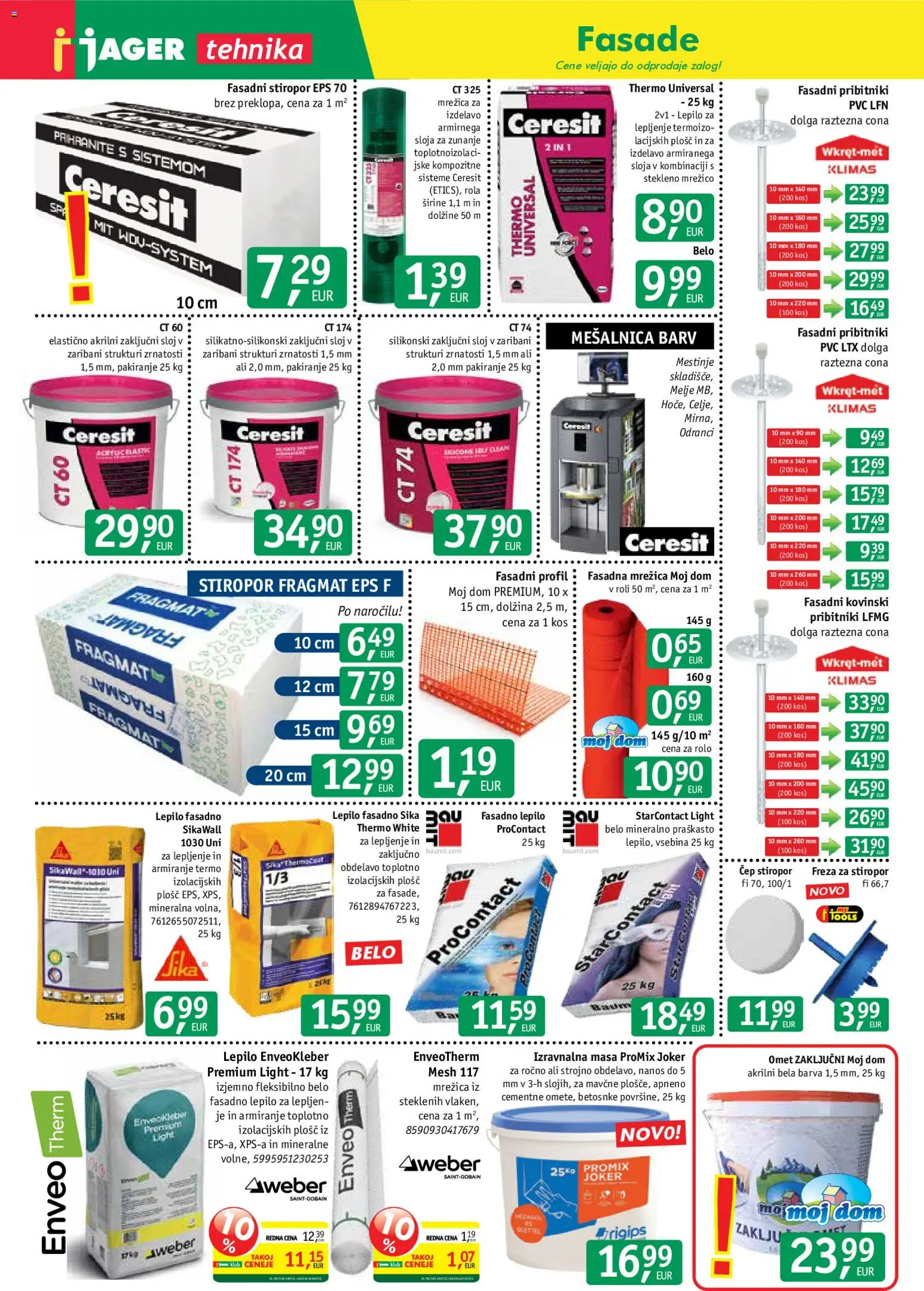 Novi Jager katalog ponudbe – veljaven od 09.09.2026 | Stran: 7 | Izdelki: Kos, Mrežica, Lepilo, Barva
