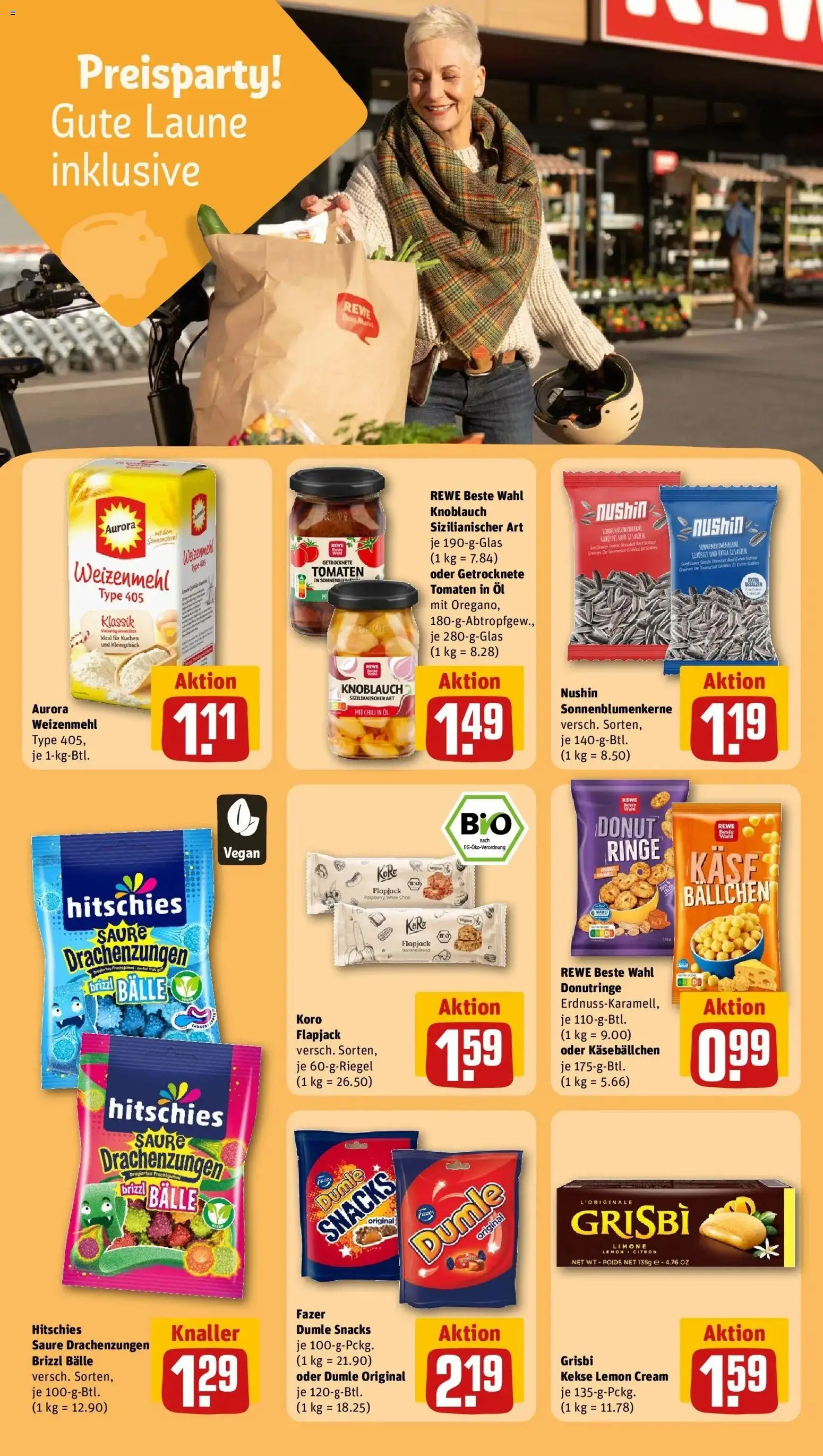 REWE Prospekt ab 31.08.2026 zum Blättern » Angebote | Seite: 16 | Produkte: Tomaten, Weizenmehl, Chili, Kekse