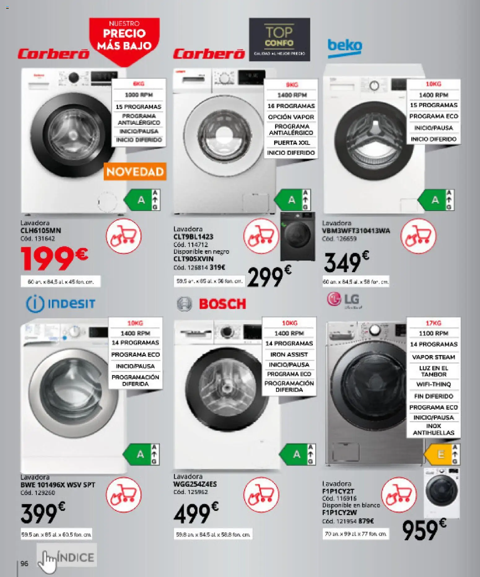 Conforama folleto │ válido desde el 16.04.2026 | Página: 96 | Productos: Lavadora
