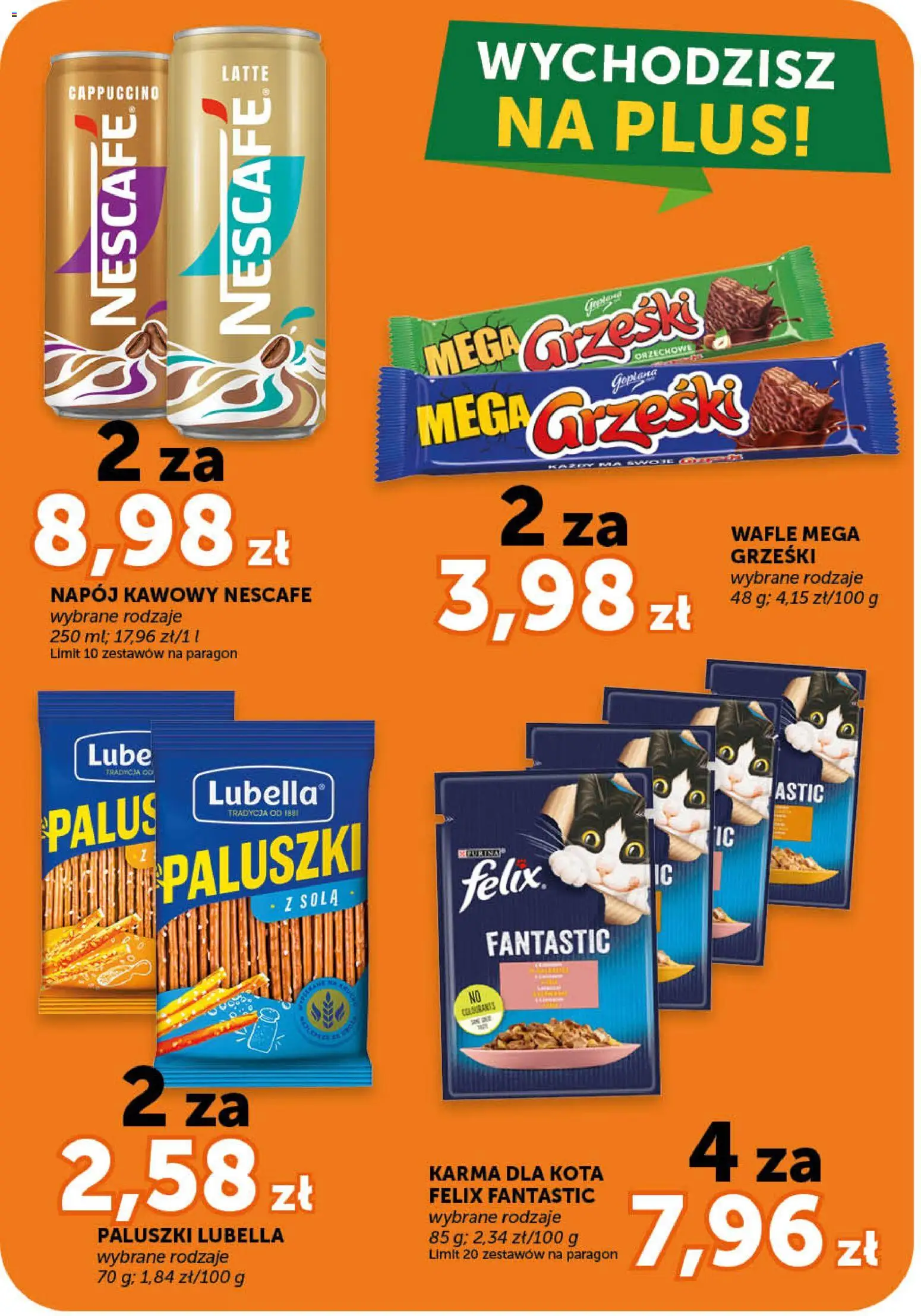 Groszek gazetka od 21.05.2026 | Strona: 11 | Produkty: Wafle, Cappuccino, Paluszki, Karma dla kota