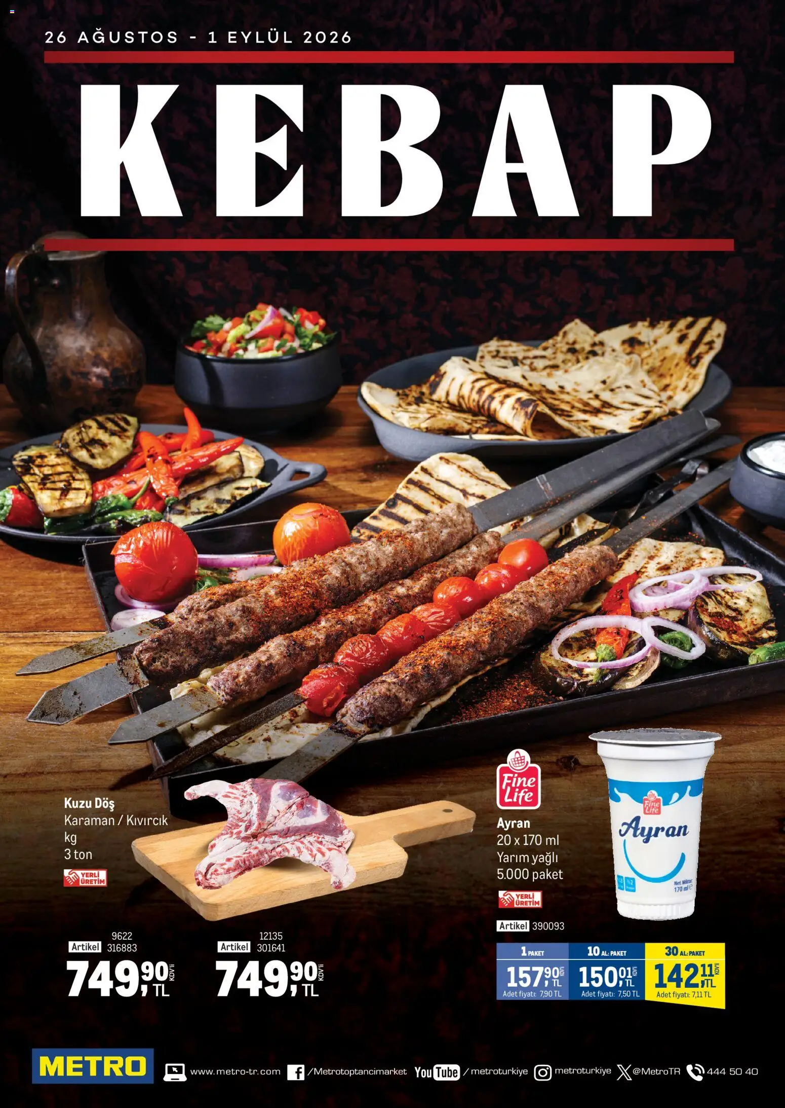 Metro - Kebap - 26 Ağustos 2026 tarihinden itibaren geçerlidir | Sayfa: 1
