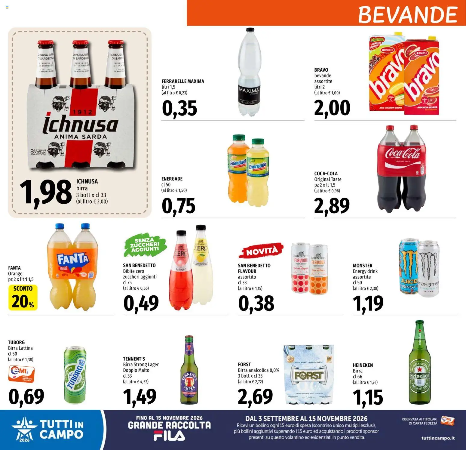 Volantino EMI del 17/09/2026 | Pagina: 14 | Prodotti: Birra, Bevande, Bibite, Heineken