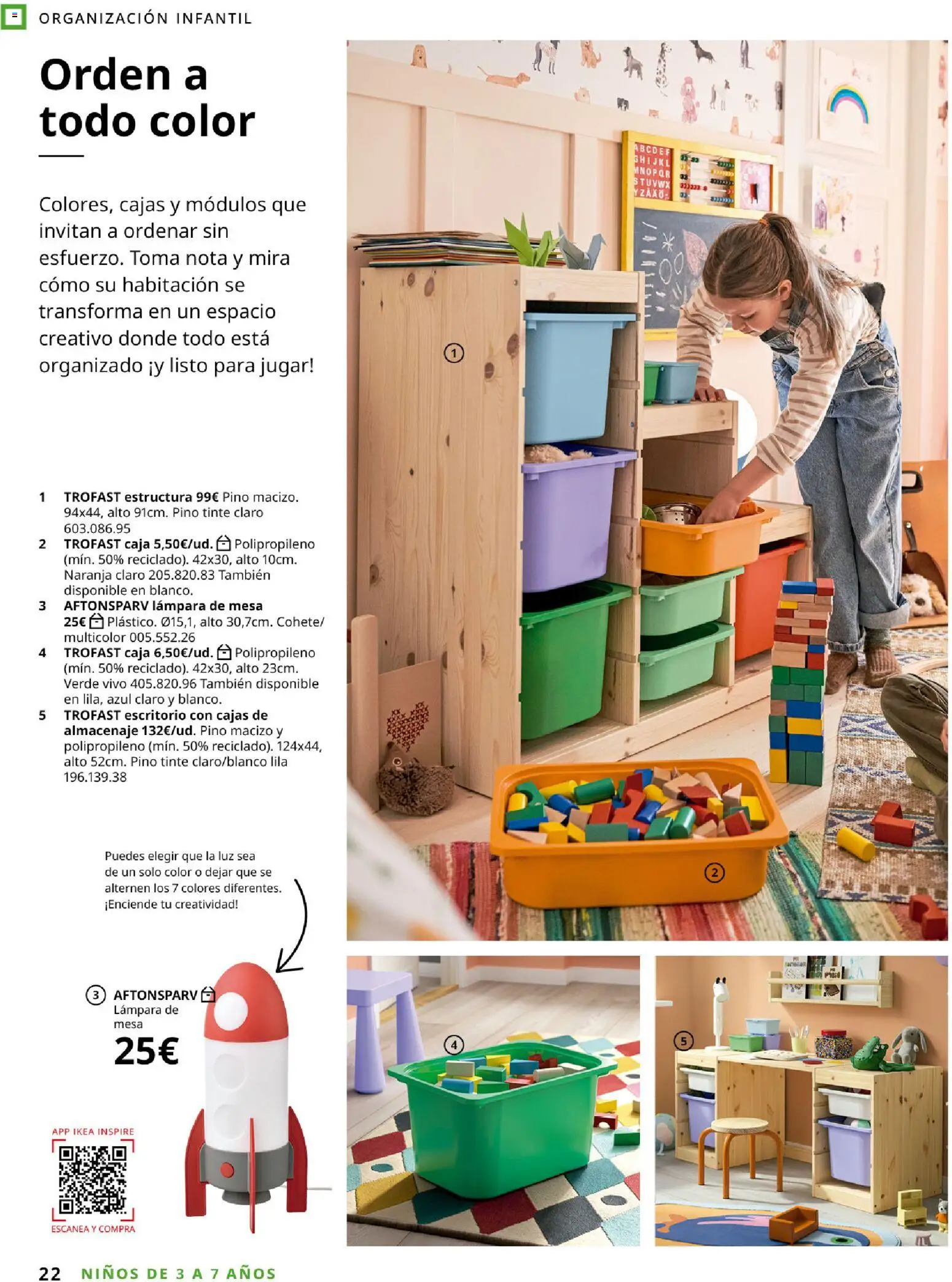 IKEA - Niños │ válido desde el 01/09/2026 | Página: 22 | Productos: Almacenaje, Mesa, Caja, Lámpara
