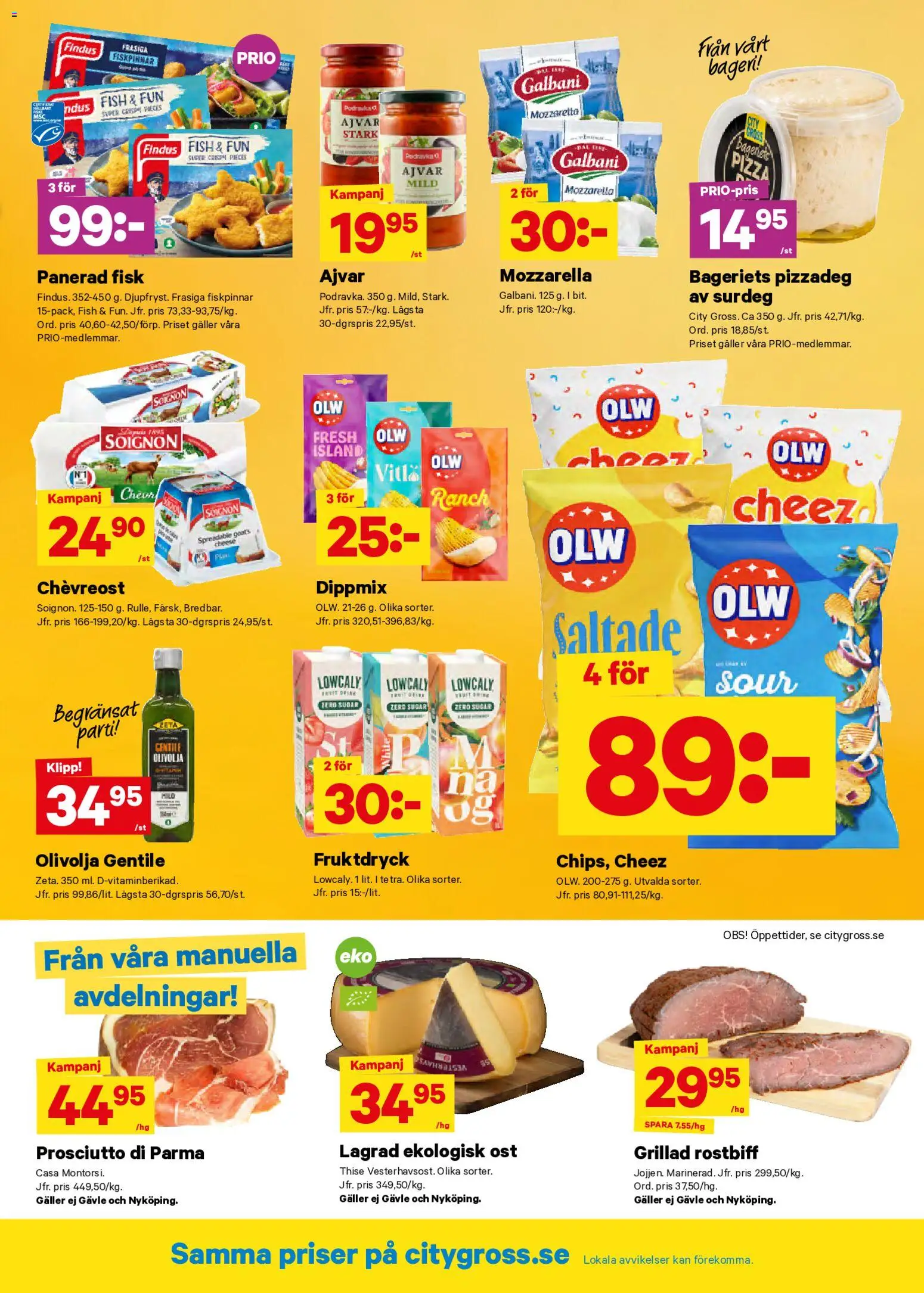 City Gross reklamblad aktuell från 01.06.2026 | Sida: 10 | Produkter: Bageri, Olivolja, Pizza, Te