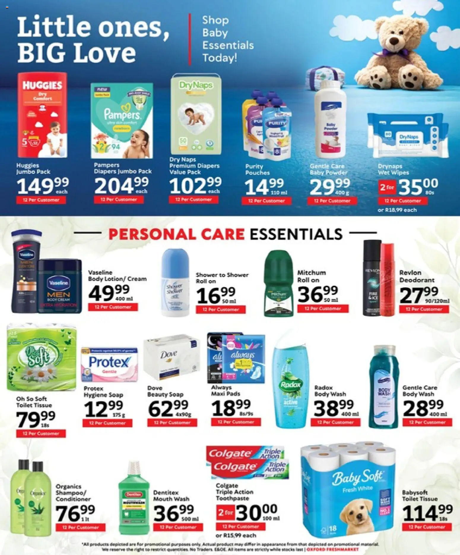 New Oxford Freshmarket catalogue – valid from 15.04.2026 | Page: 14 | Products: Conditioner, Soap, Deodorant, Mouth wash