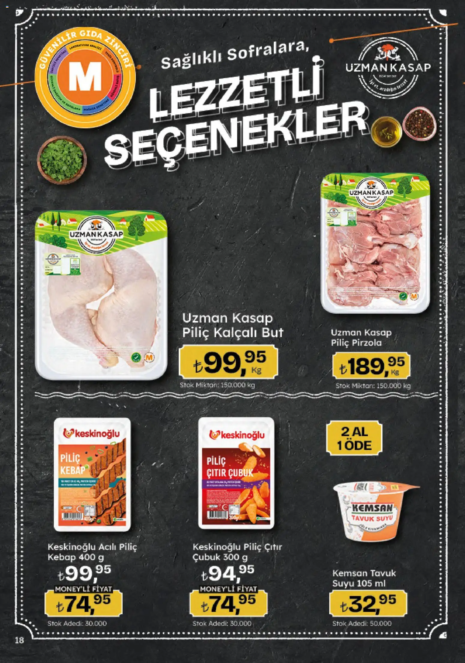 Migros Katalog - 5M Migroskop Dijital - 23 Temmuz 2026 tarihinden itibaren geçerlidir | Sayfa: 18 | Ürünler: Tavuk suyu, Piliç, Pirzola