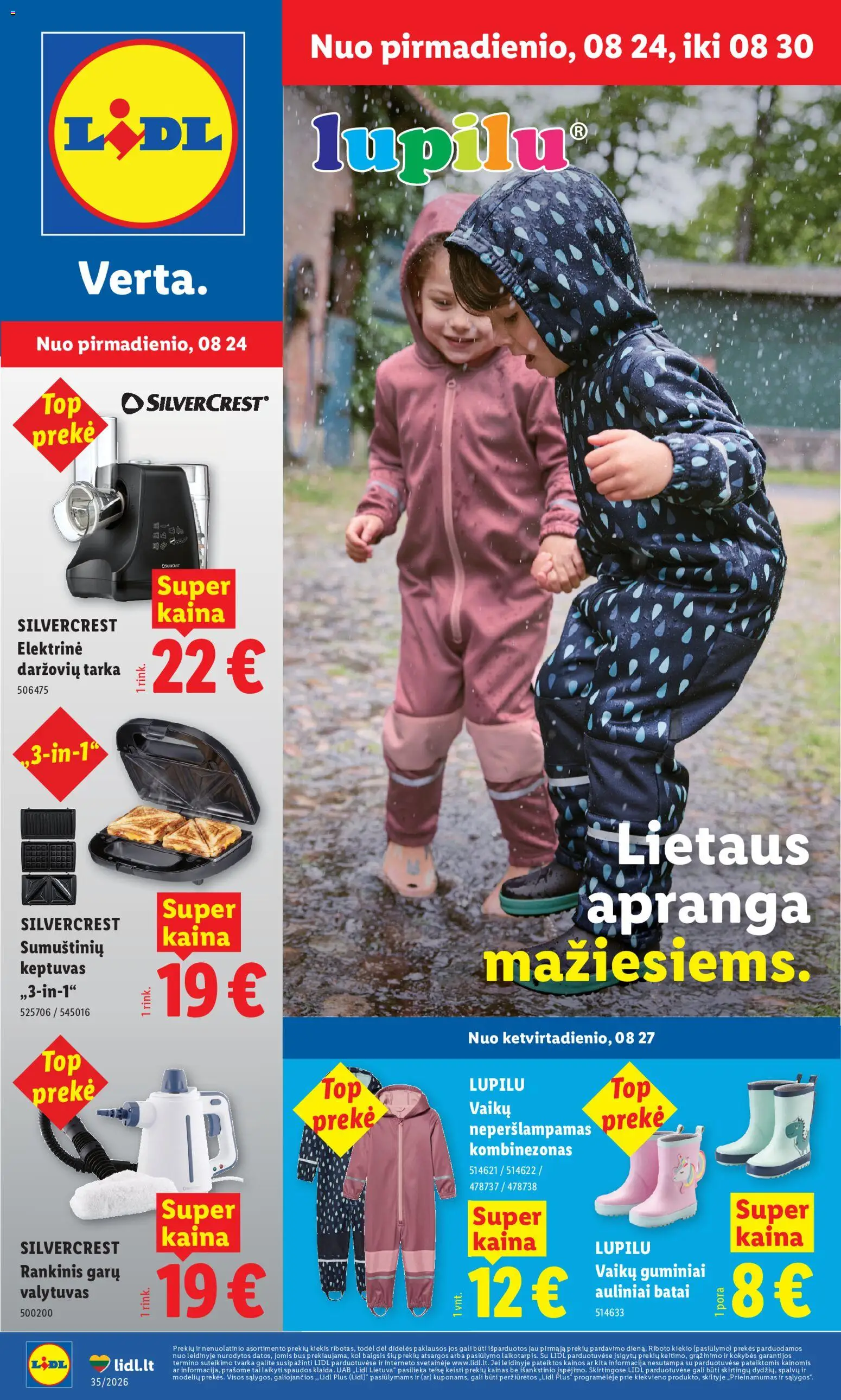 LIDL akcijos nuo 2026.08.24 | Puslapis: 1 | Prekių: Kombinezonas