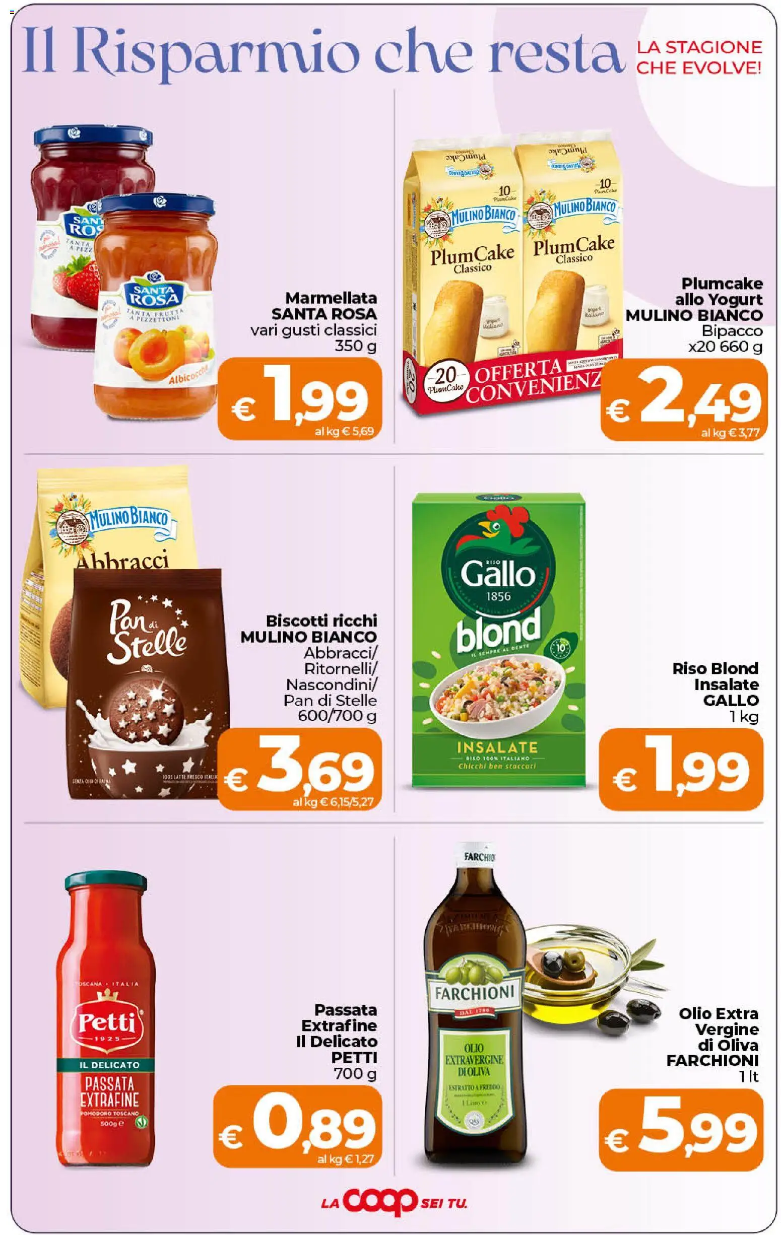 Volantino Ipercoop del 21/08/2026 | Pagina: 4 | Prodotti: Frutta, Pomodoro, Marmellata, Olio di Oliva