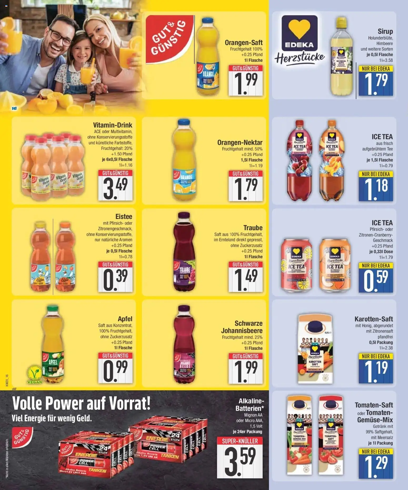Edeka prospekt Niederwinkling	 – gültig ab 10.05.2026 | Seite: 16 | Produkte: Tomaten, Orangensaft, Himbeere, Saft