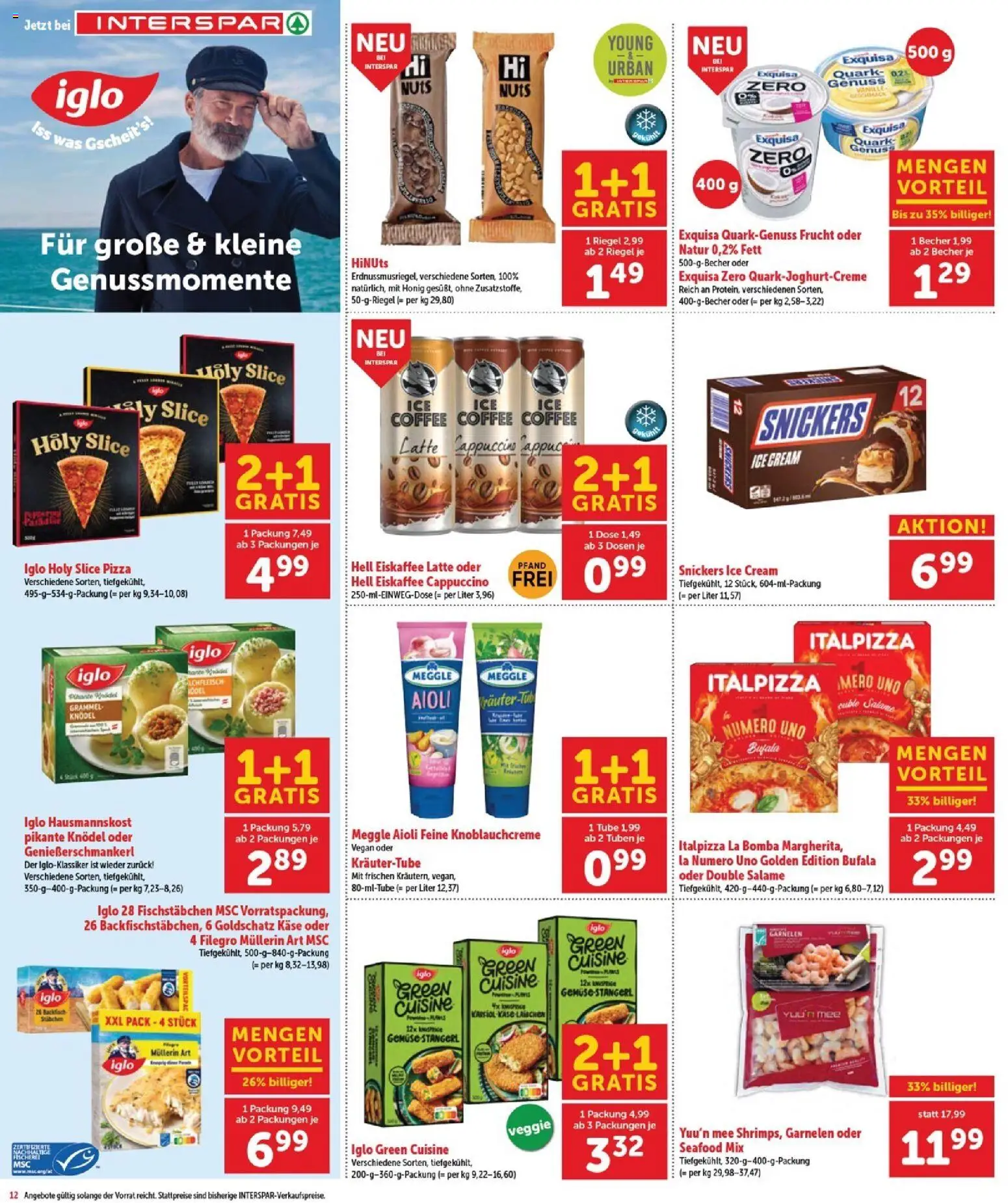 Interspar Flugblatt - Burgenland Nord gültig ab 18.06.2026 | Seite: 12 | Produkte: Gemüse, Käse, Pizza