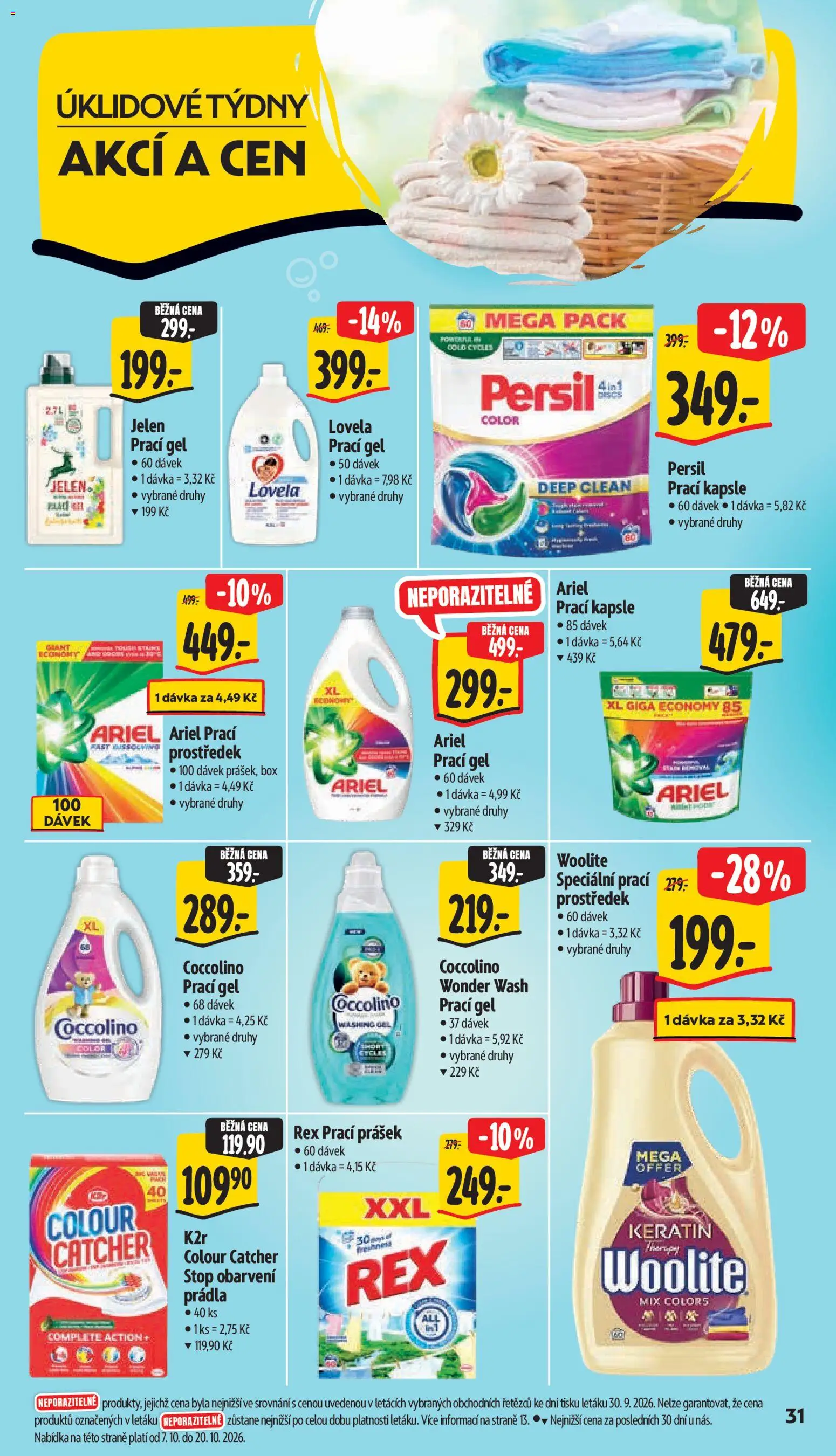 Albert leták - Hypermarket - Znojmo od 07.10.2026 | Strana: 49 | Produkty: Prací prostředek, Kapsle, Coccolino, Ariel