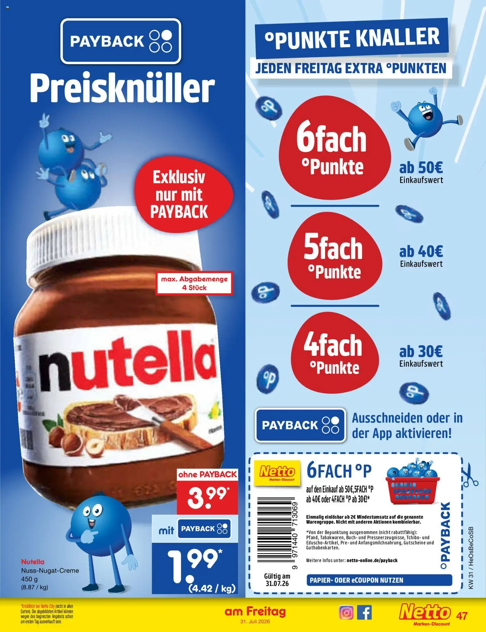 Netto Marken-Discount Prospekt – gültig ab 27.07.2026 | Seite: 66 | Produkte: Nutella