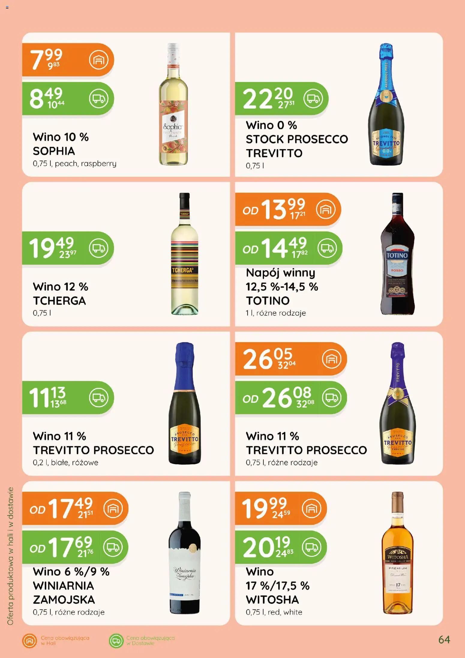 Eurocash gazetka - Katalog Alkoholowy od 01.10.2026 | Strona: 64 | Produkty: Winiarnia, Wino, Prosecco