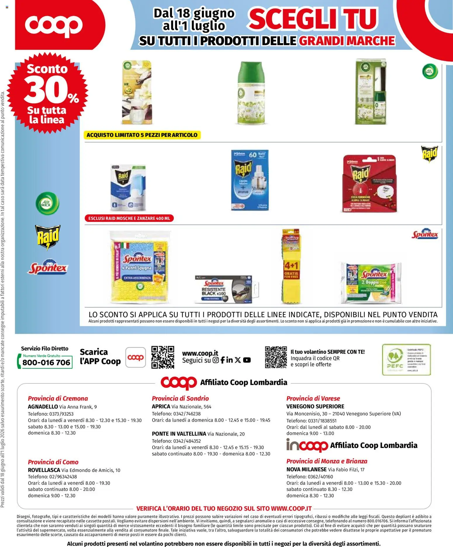 Volantino COOP del 18.06.2026 | Pagina: 12 | Prodotti: Spugna, Tè, Data, Telefono