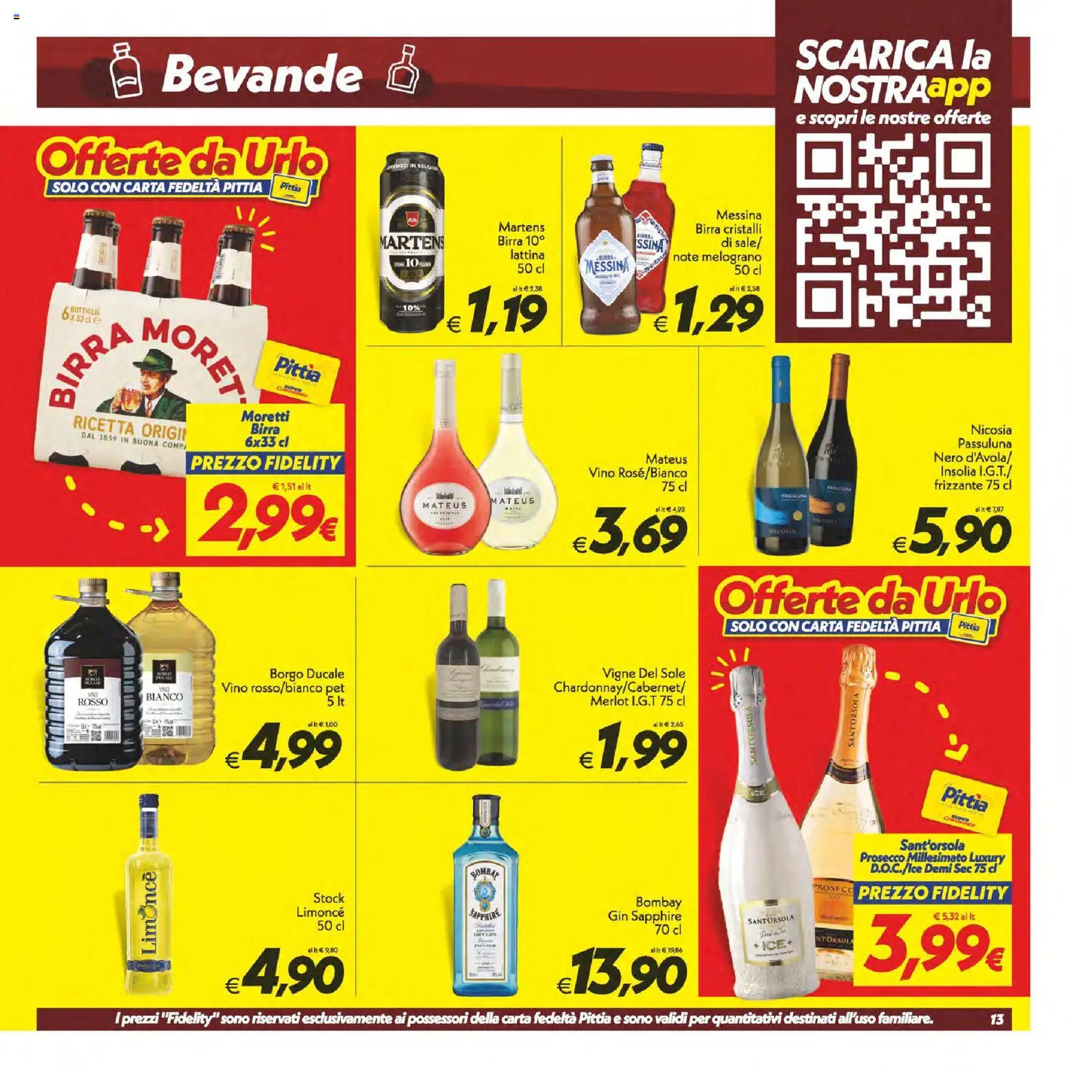 Volantino SuperConveniente del 14/07/2026 | Pagina: 13 | Prodotti: Birra, Gin, Prosecco, Vino