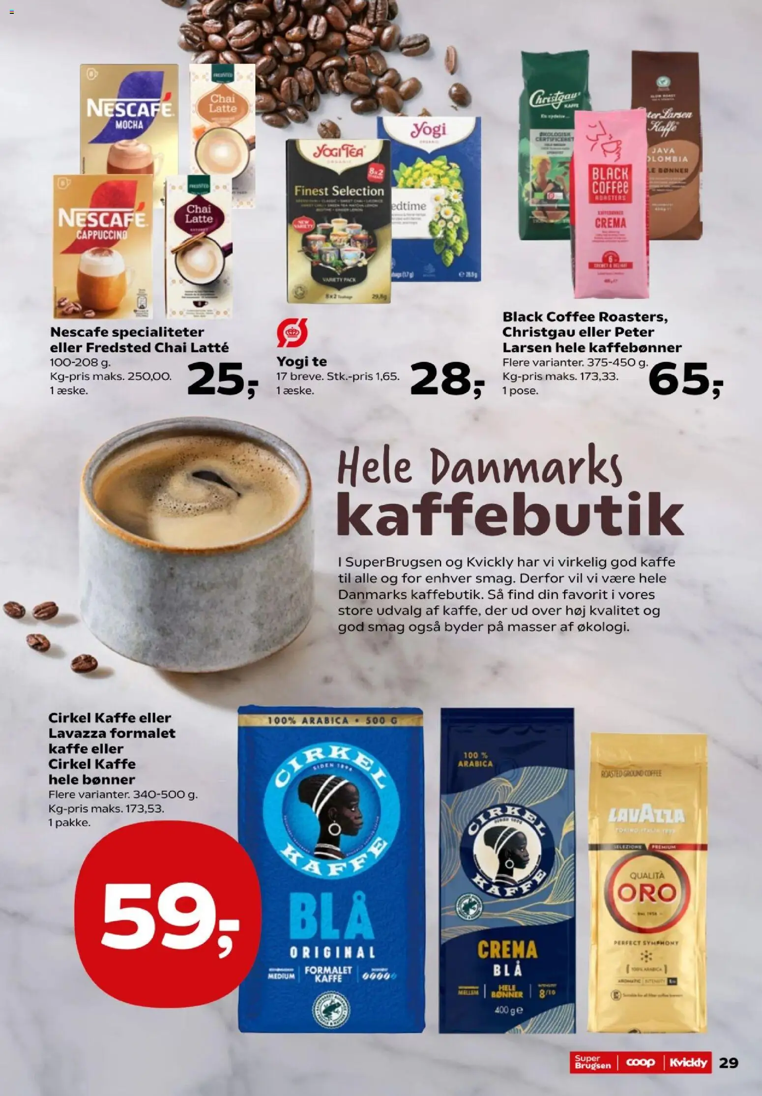 Kvickly tilbudsavis – gyldig fra 23/10/2026 | Side: 31 | Produkter: Kaffe, Te, Bønner, Specialiteter