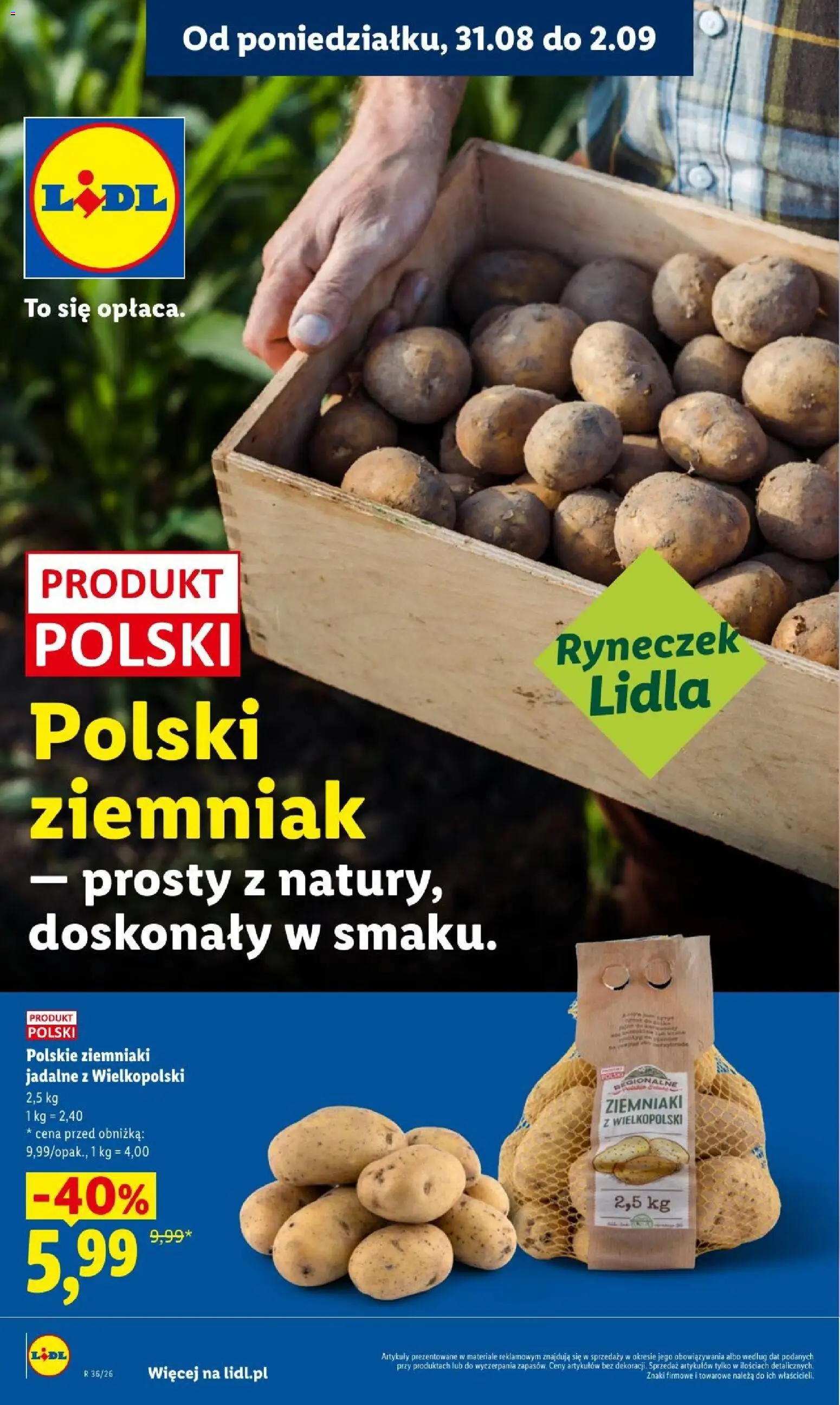 Lidl gazetka od 31.08.2026 | Strona: 36 | Produkty: Ziemniaki