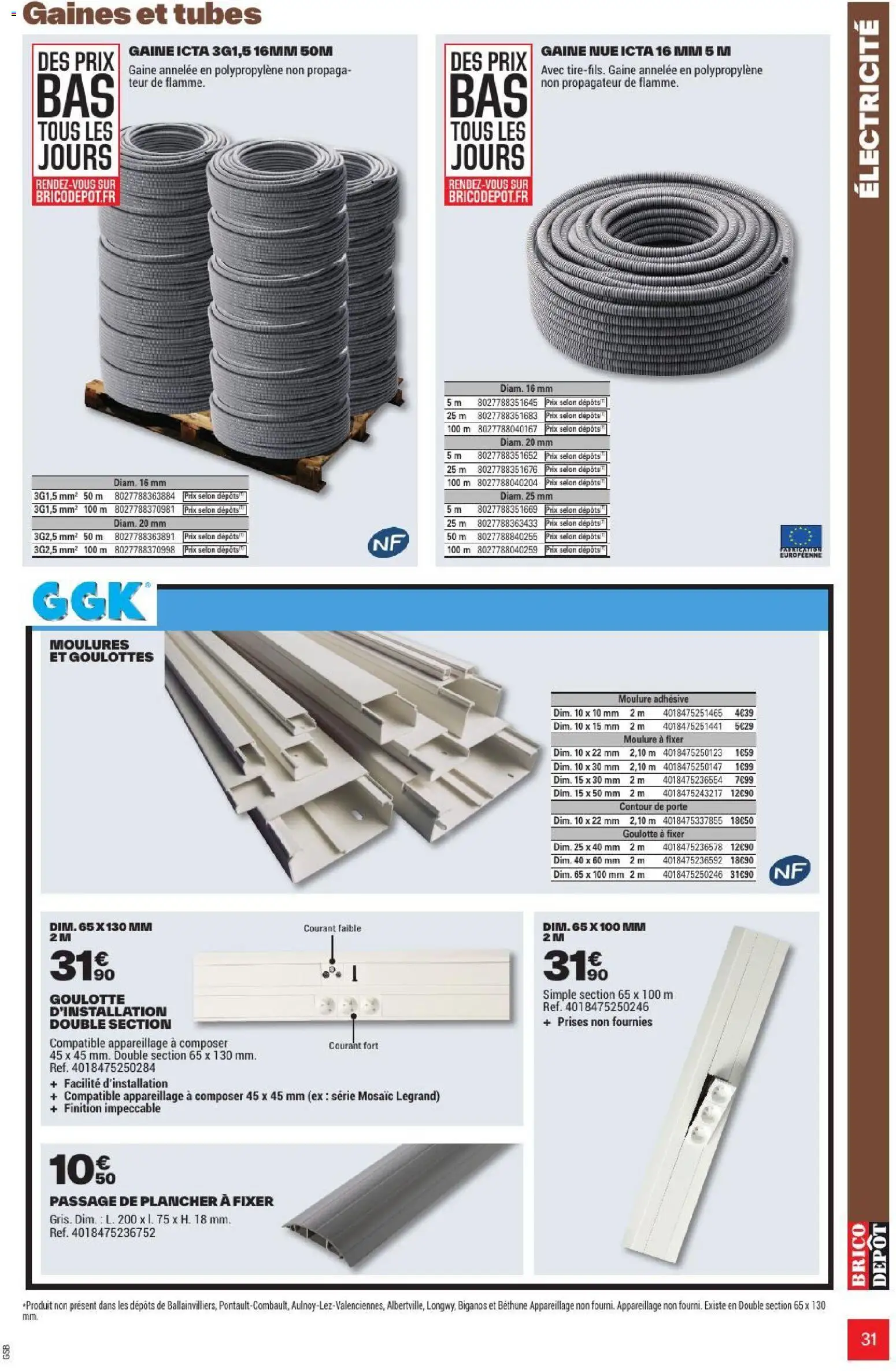{H1} | Page: 31 | Produits: Prises, Porte