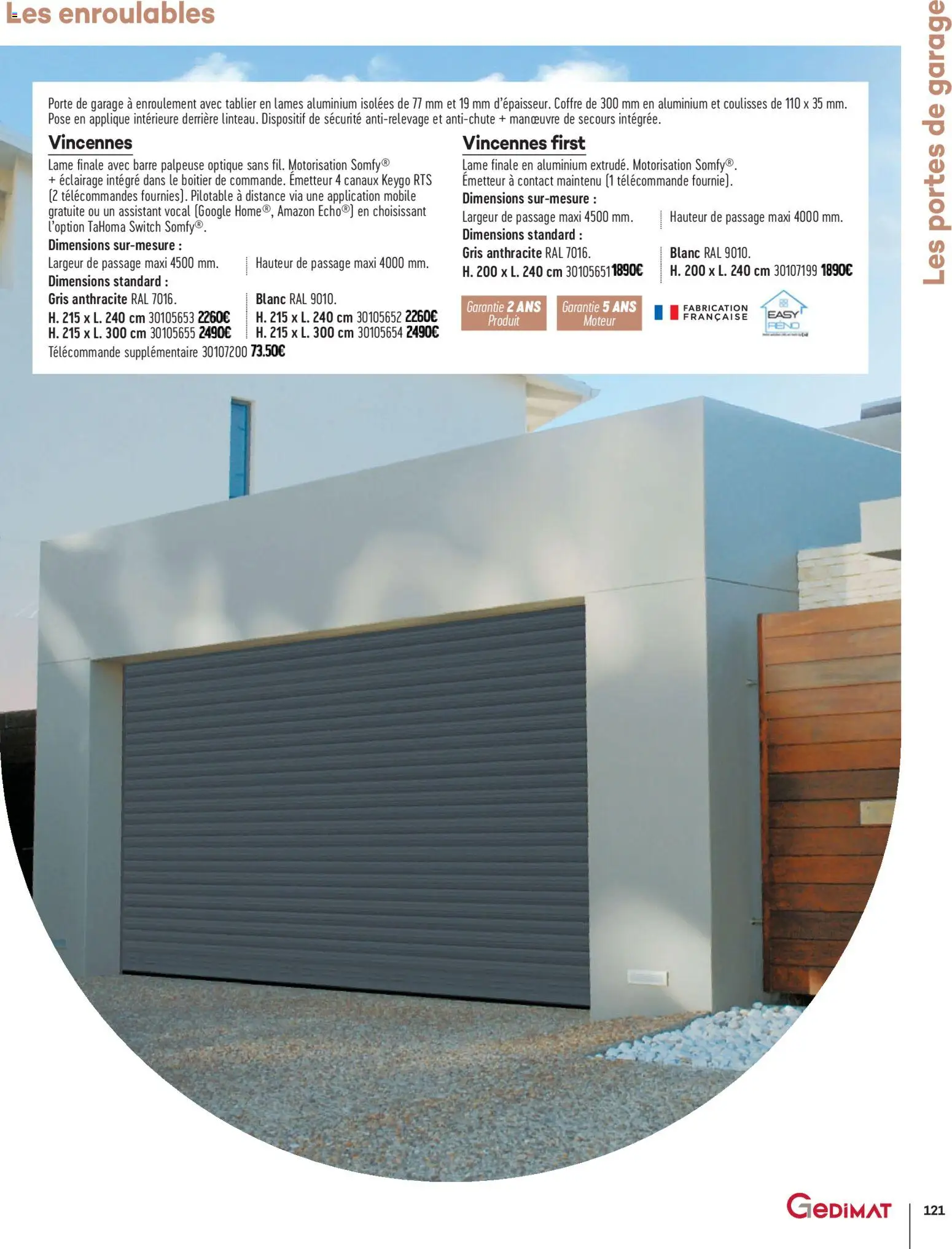 {H1} | Page: 121 | Produits: Tablier, Porte, Portes, Télécommande