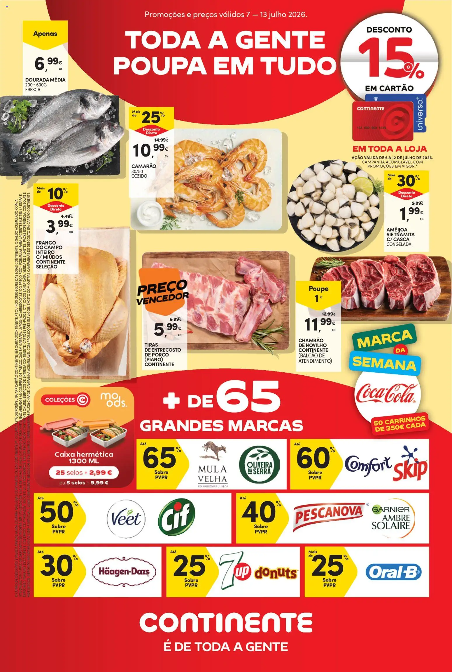 Continente Semanal Continente Bom Dia │ válido de 07/07/2026 | Página: 3 | Produtos: Jogos, Frango, Camarão, Caixa