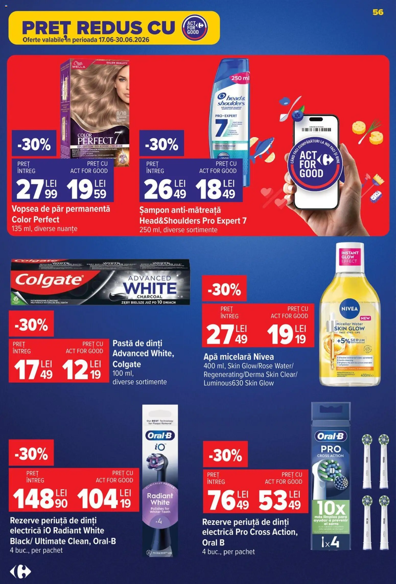 Noul catalog Carrefour – valabil de la 17.06.2026 | Pagină: 55 | Produse: Serum, Vopsea, Șampon, Vopsea de păr