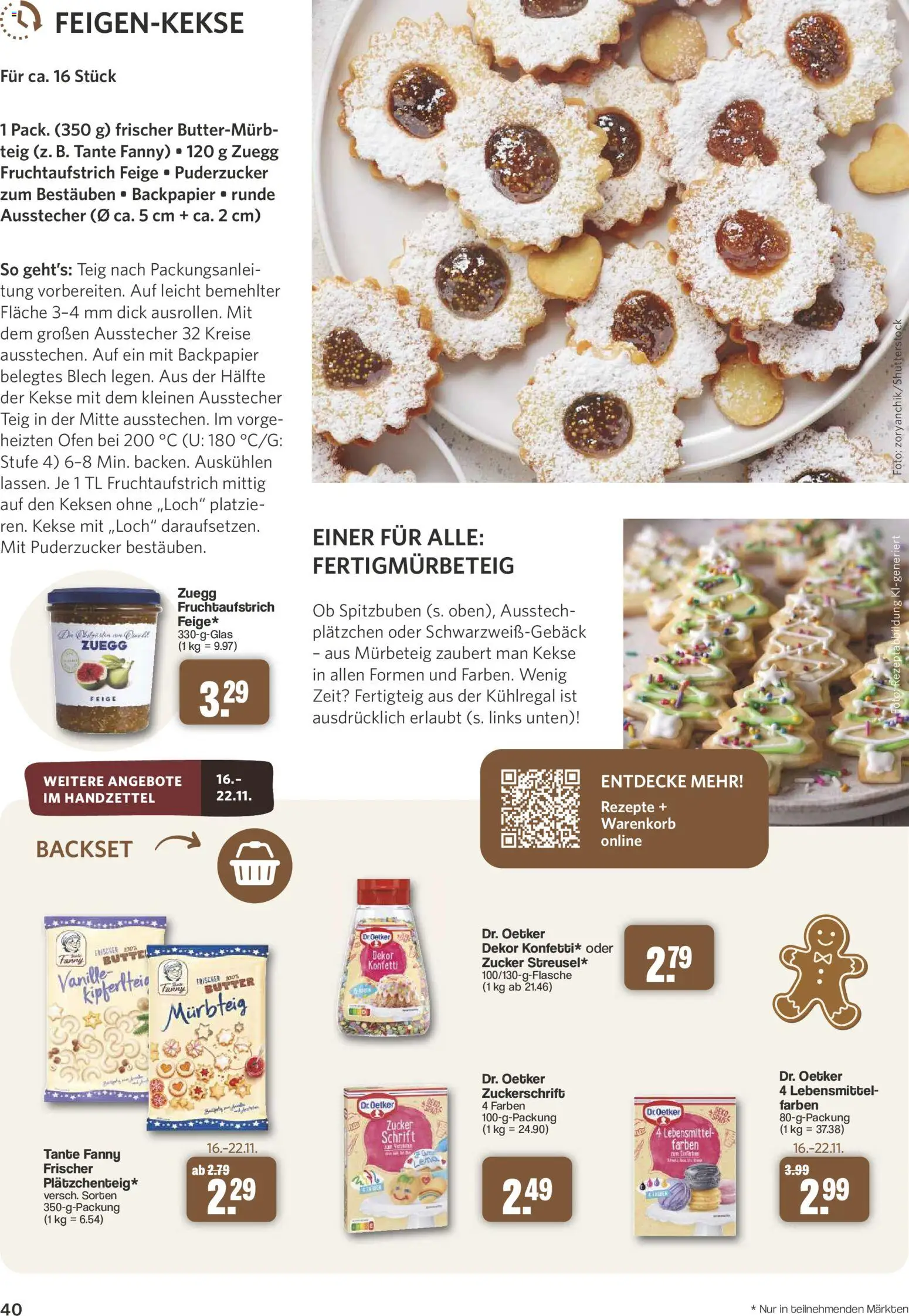 Famila Nordwest myTime November 2026 – gültig ab 26.10.2026 | Seite: 40 | Produkte: Ofen, Butter, Zucker, Kekse