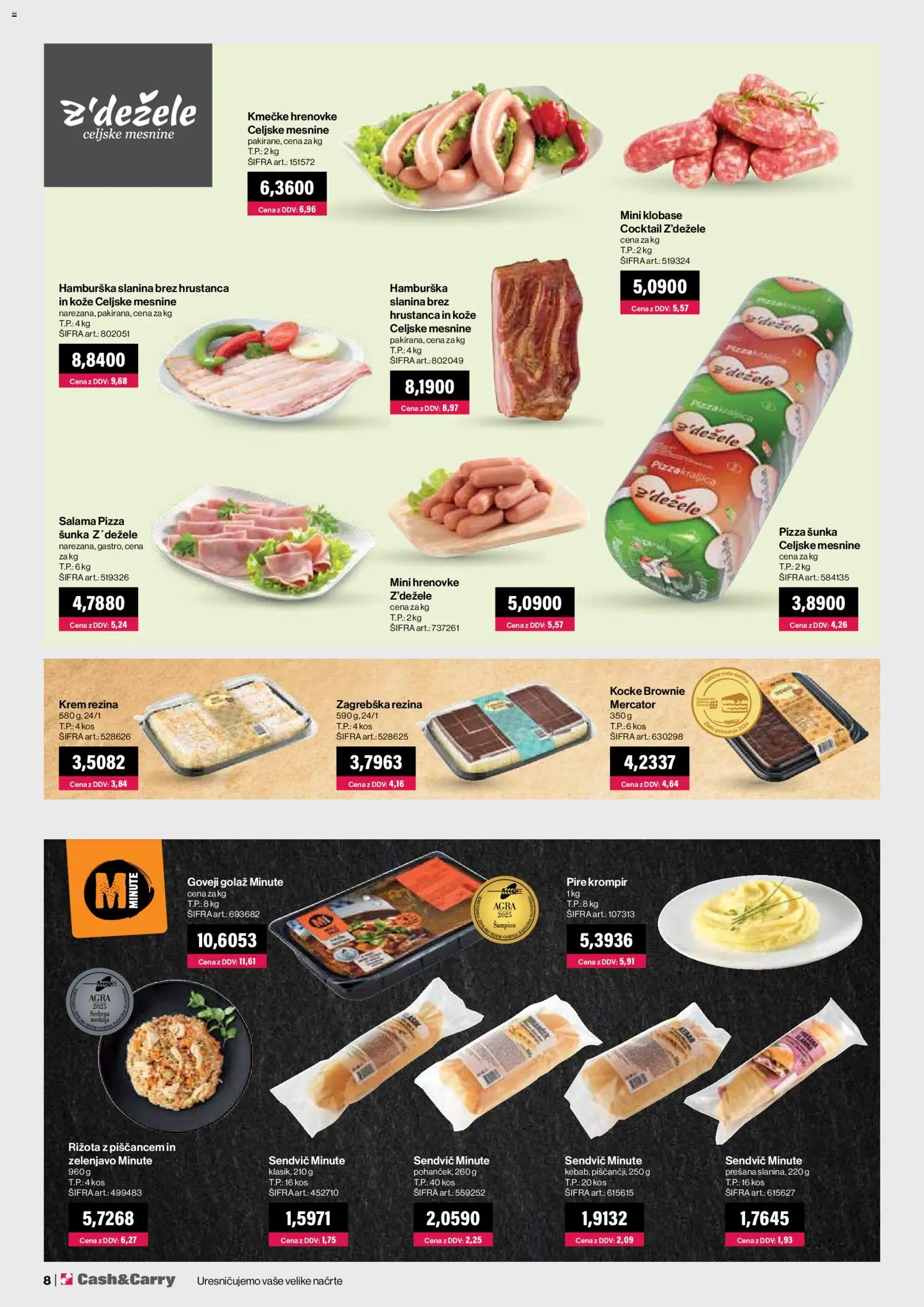 Novi Mercator katalog ponudbe – veljaven od 01.06.2026 | Stran: 8 | Izdelki: Slanina, Rižota, Salama, Sunka