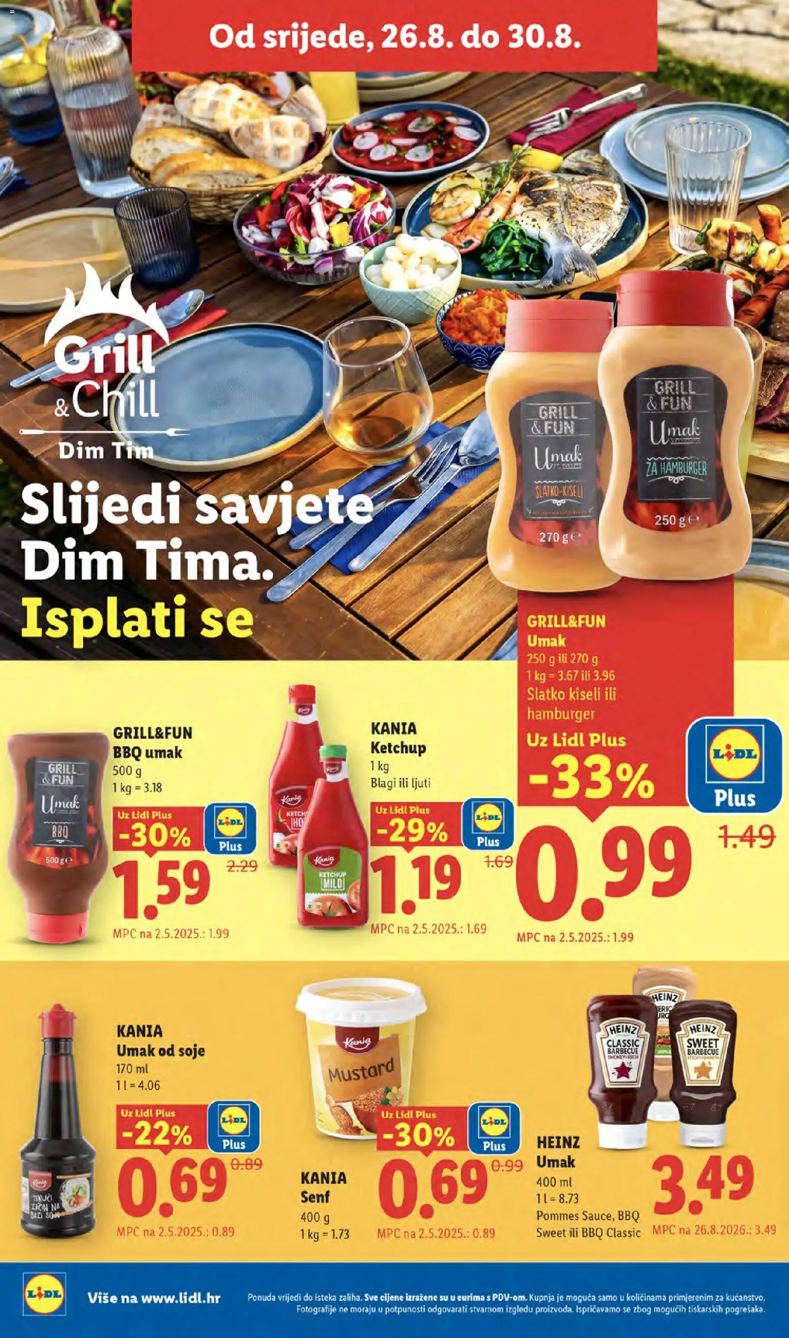 Lidl katalog | vrijedi od 24.08.2026 | Stranica: 52 | Proizvodi: Umak od soje, Kania, Grill, Senf
