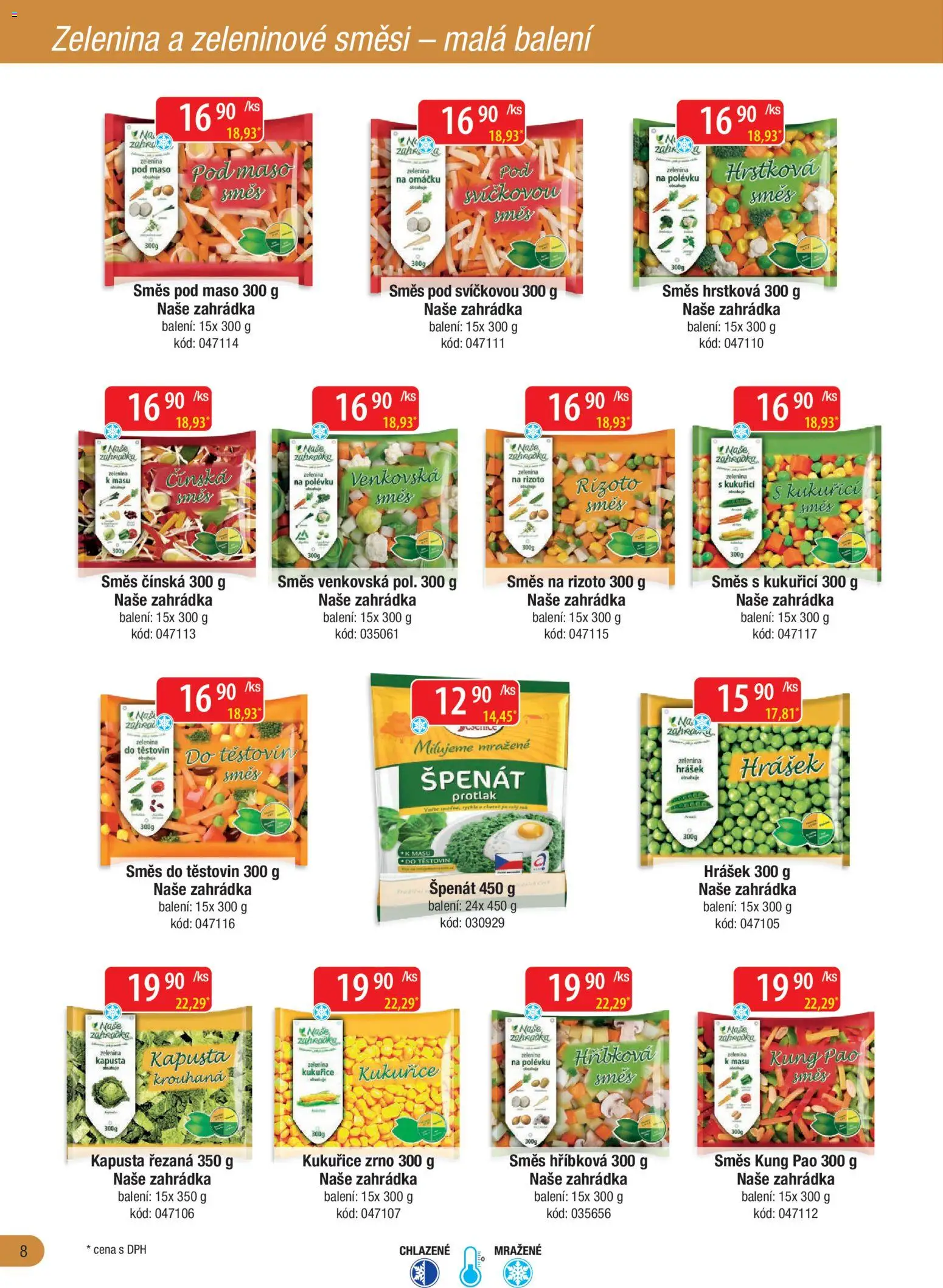 Astur & Qanto leták - Velkoobchod fresh 09/2026 od 01.09.2026 | Strana: 8 | Produkty: Kukuřice, Kung pao, Špenát, Kapusta
