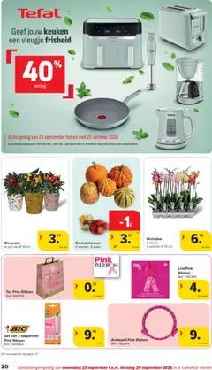Carrefour market folder week 39 - Voorbeeld van een folder van Carrefour market, geldig van 23/09/2026 | Pagina: 26 | Producten: Tas, Orchidee, Balpennen, Pot