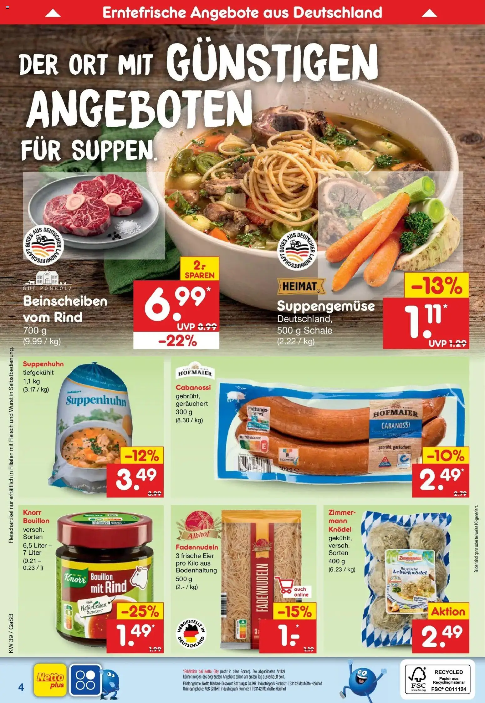 Netto Marken-Discount Prospekt Oldenburg – gültig ab 21.09.2026 | Seite: 7 | Produkte: Leberknödel, Eier, Wurst, Fleisch