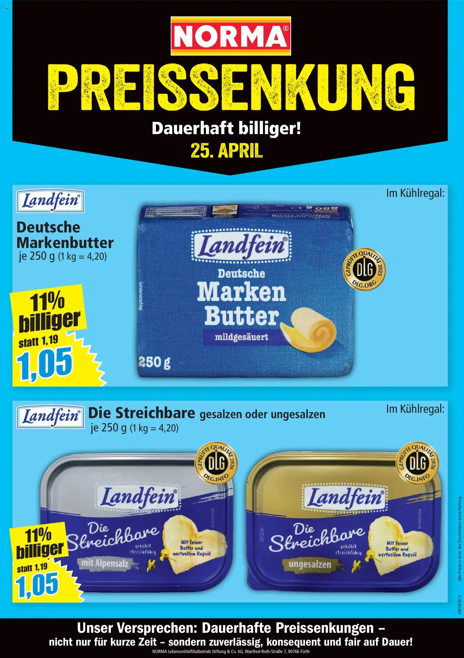 Norma Prospekt – gültig ab 10.08.2026 | Seite: 24 | Produkte: Butter, Rapsöl