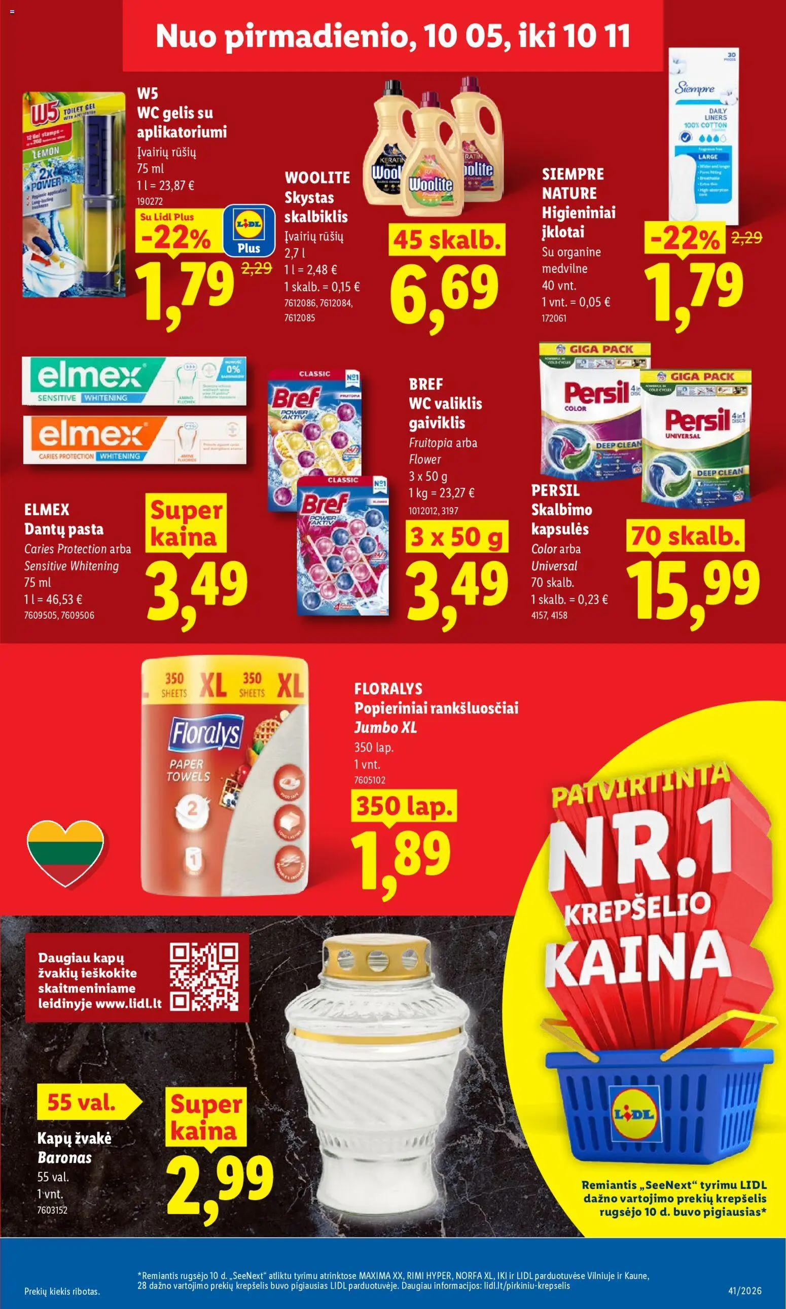 LIDL akcijos nuo 2026.10.05 | Puslapis: 11 | Prekių: Wc, Krepšelis, Kapsulės