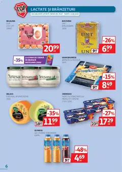 Ofertele Auchan valabile de la 29.07.2026 | Pagină: 6 | Produse: Light Kedi Konservesi, Brânză, Cremă, Suc