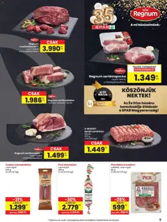Spar akciós újság - amely érvényes a következő dátumtól: 11.06.2026 | Oldal: 9