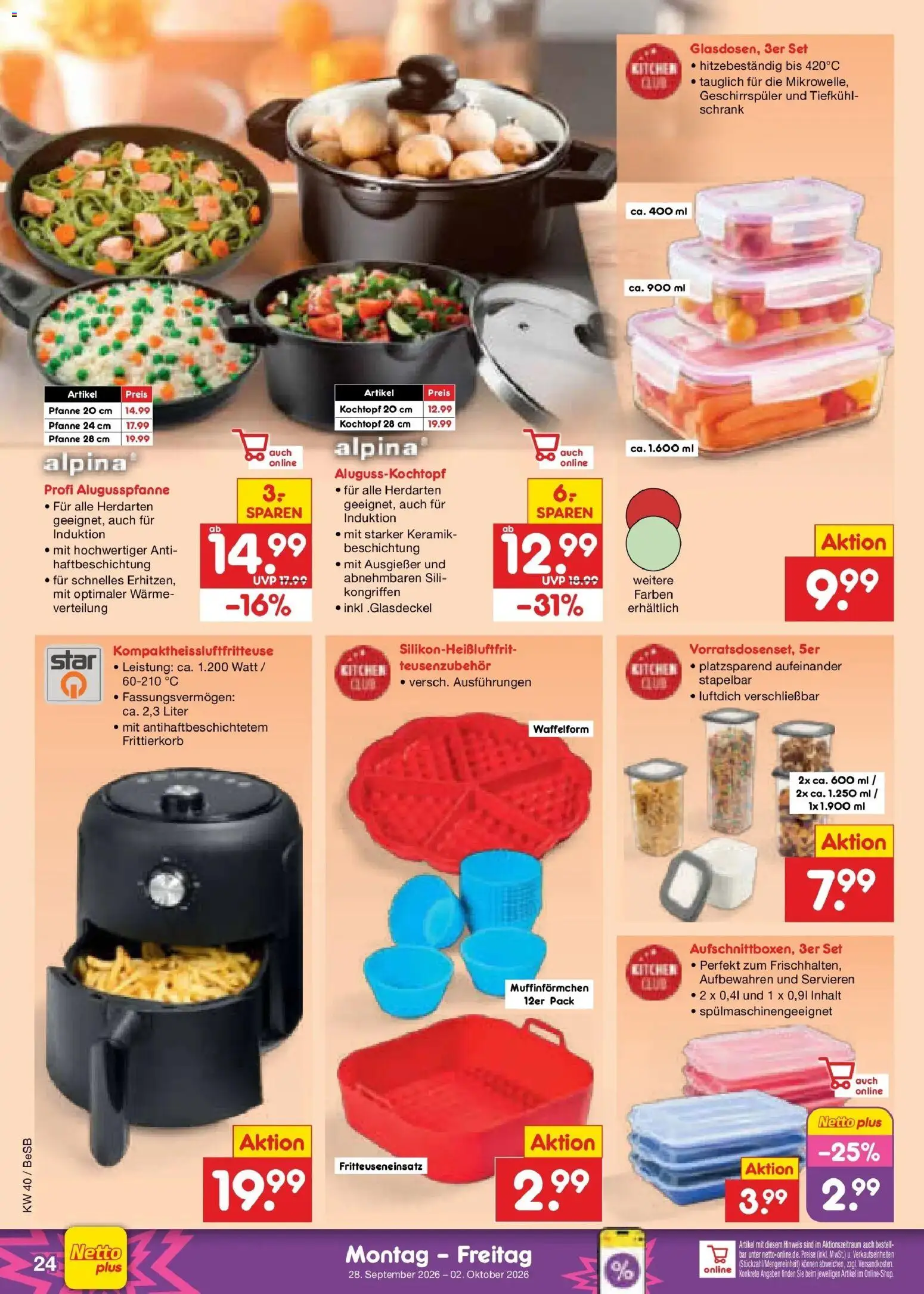 Netto Marken-Discount Prospekt Kremmen – gültig ab 28.09.2026 | Seite: 34 | Produkte: Geschirrspüler, Schrank