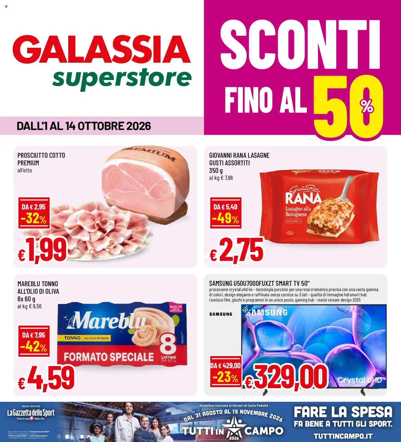 Volantino Galassia del 01/10/2026 | Pagina: 1