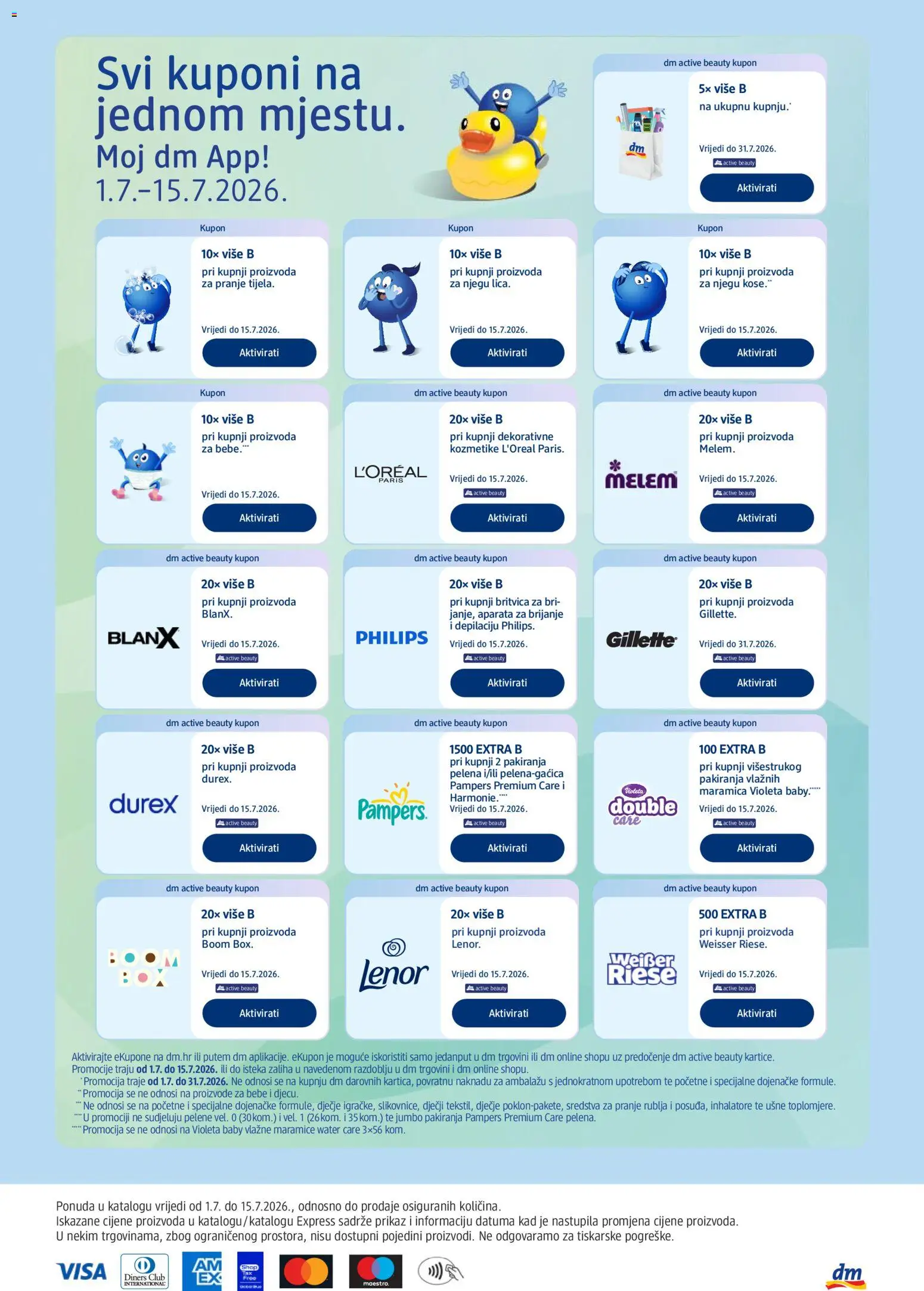 DM katalog | vrijedi od 01.07.2026 | Stranica: 40 | Proizvodi: Pelene, Vlažne maramice, Pampers, Violeta