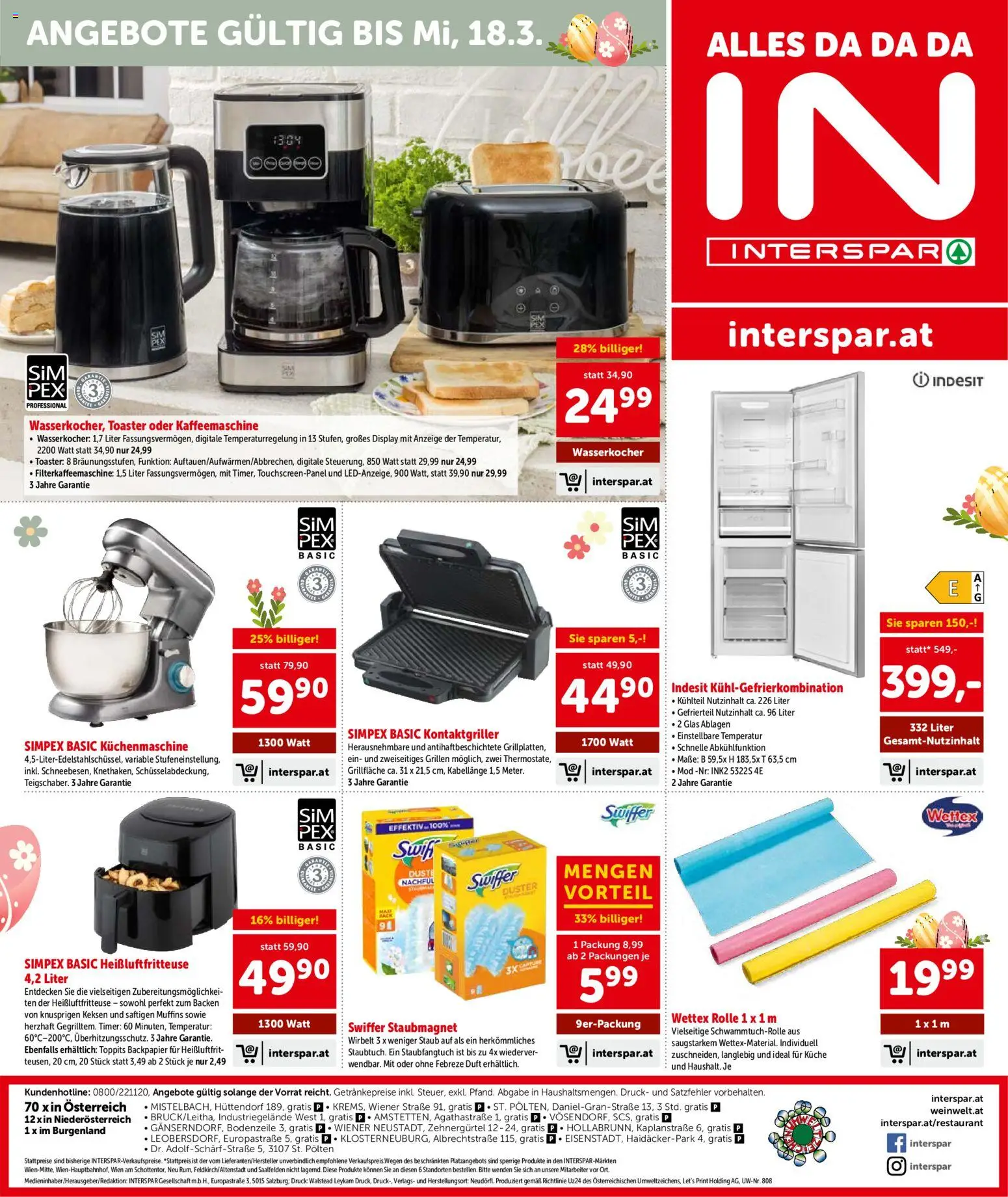 Interspar Flugblatt - Niederösterreich gültig ab 26.02.2026 | Seite: 25 | Produkte: Kaffeemaschine, Wasserkocher, Toaster, Duft