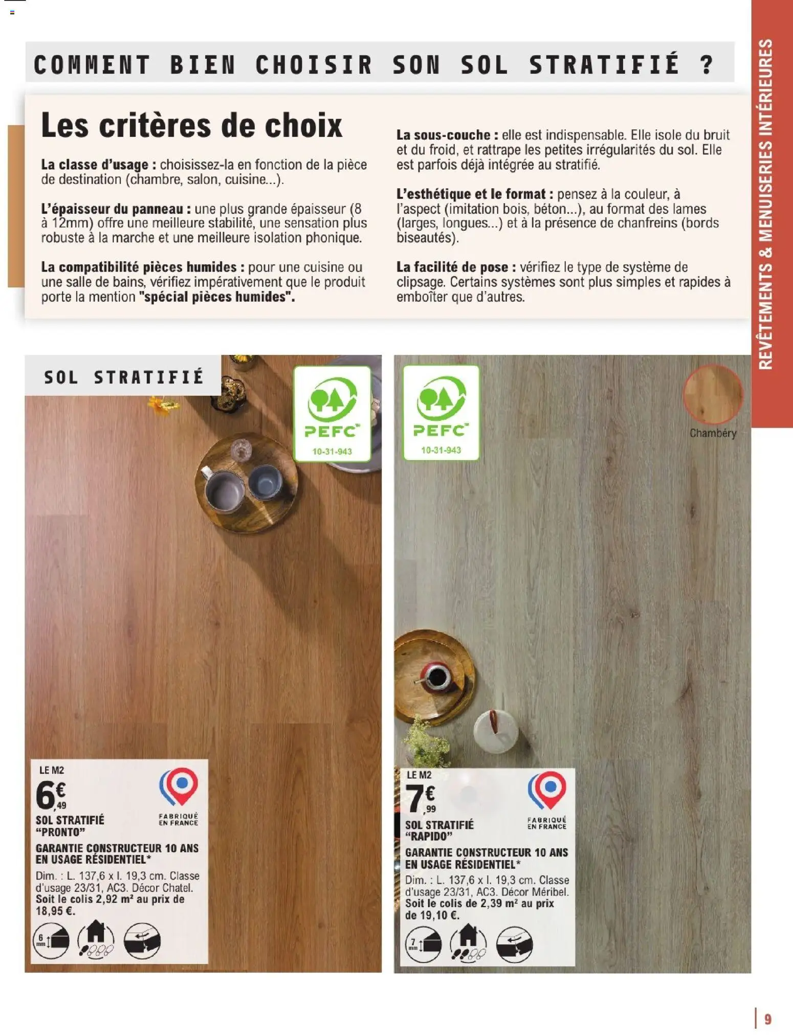 {H1} | Page: 9 | Produits: Porte, Sol stratifié