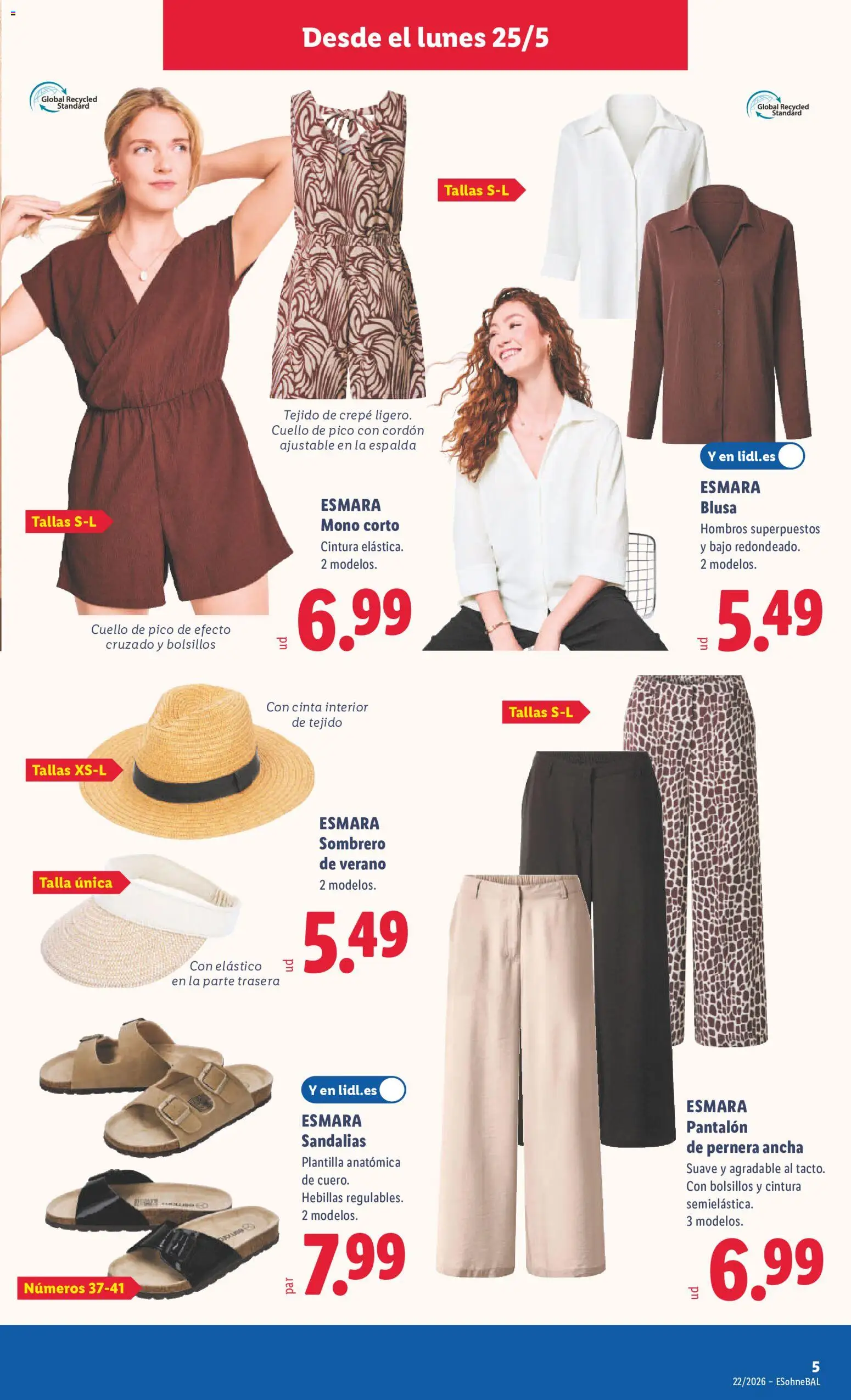 Lidl folleto de bazar │ válido desde el 25.05.2026 | Página: 15 | Productos: Blusa, Sandalias