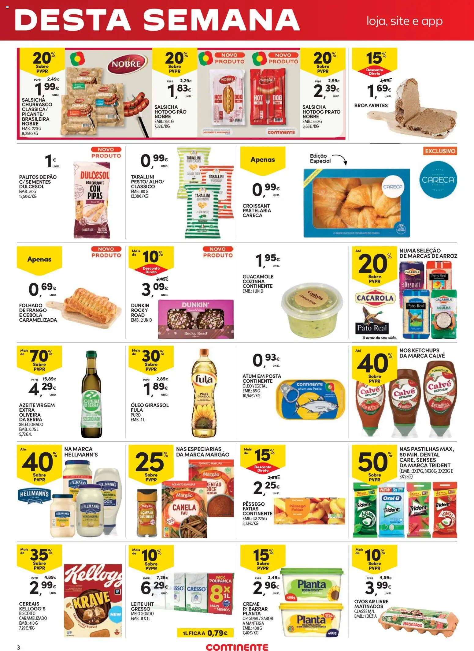 Continente Fim de Semana à Continente │ válido de 07/08/2026 | Página: 3 | Produtos: Especiarias, Frango, Croissant, Leite