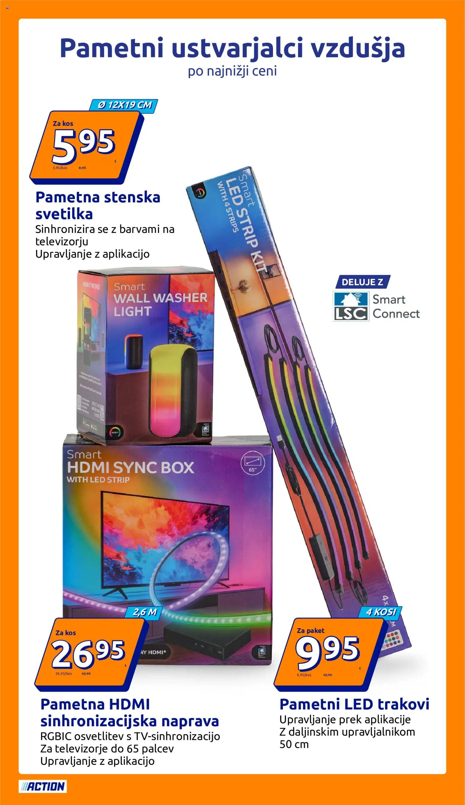 Novi Action katalog ponudbe – veljaven od 28.10.2026 | Stran: 17 | Izdelki: Kos, Svetilka, Stenska svetilka