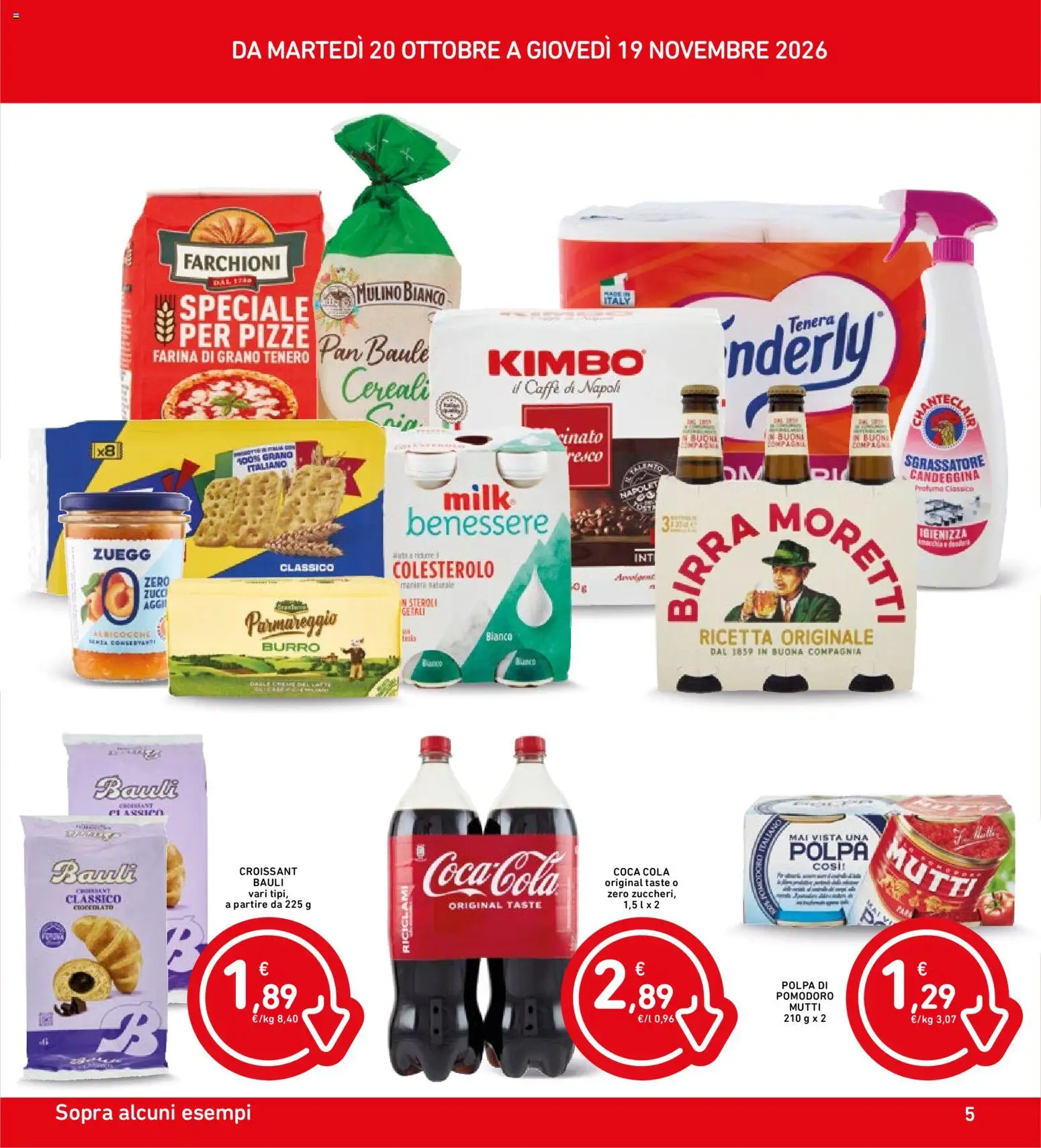 Volantino Spazio Conad del 20/10/2026 | Pagina: 5 | Prodotti: Candeggina, Mutti, Baule, Croissant