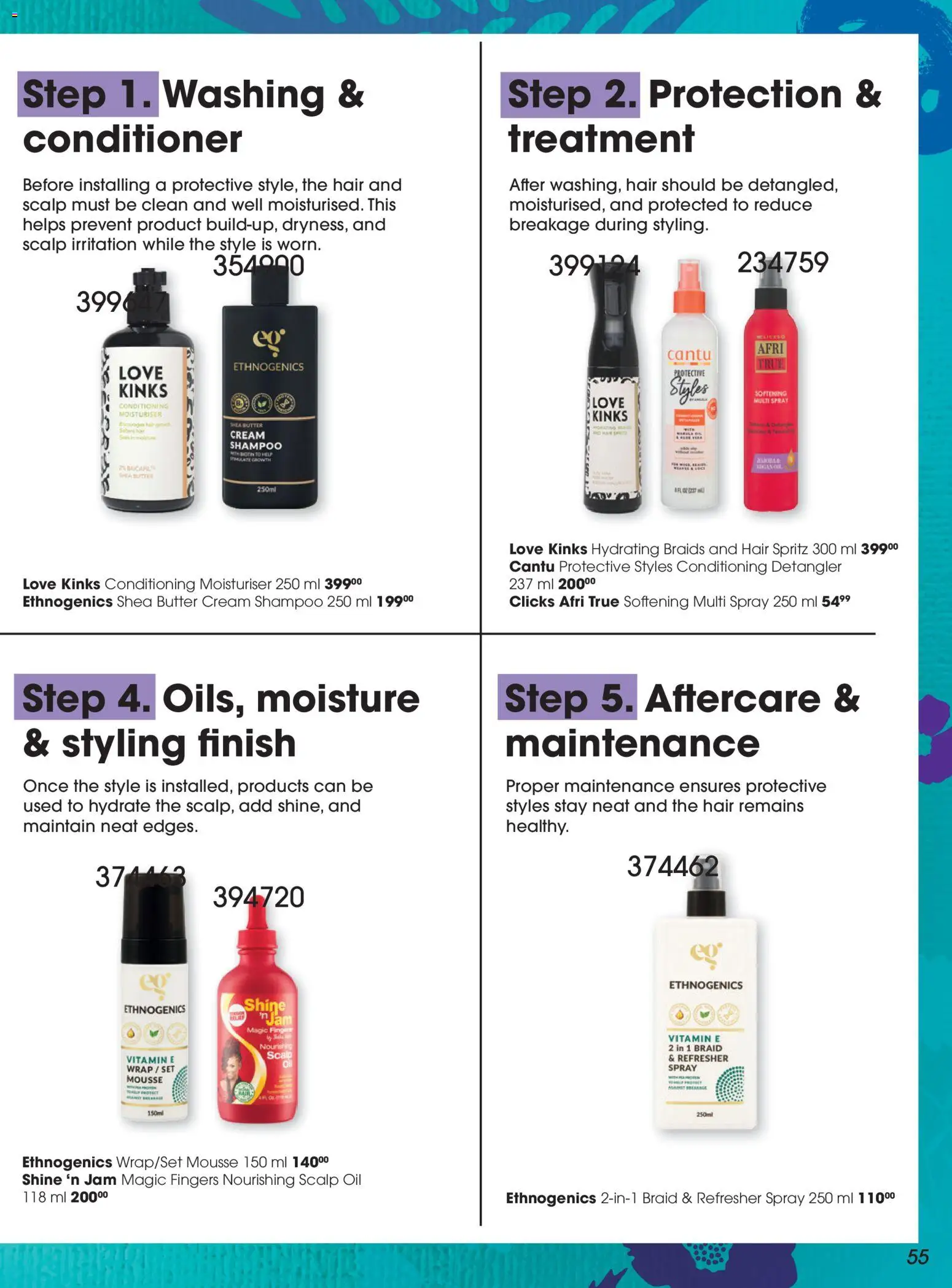 New Clicks catalogue – valid from 21.05.2026 | Page: 55 | Products: Jam, Oil, Conditioner, Hair spray