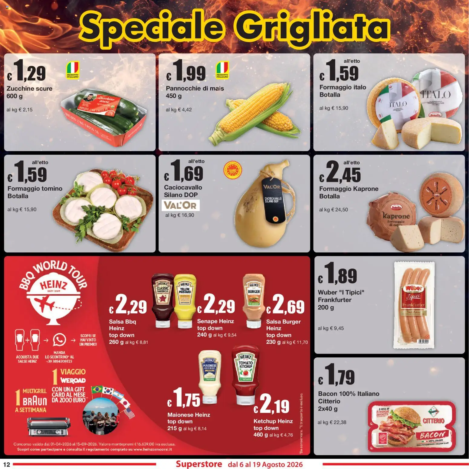 Volantino Sì con Te del 06/08/2026 | Pagina: 12 | Prodotti: Ketchup, Formaggio, Senape, Tomino