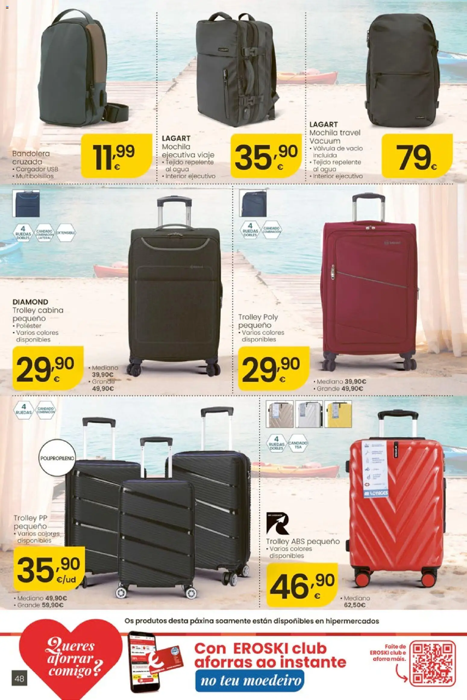 Eroski Ofertóns de verán │ válido desde el 28.05.2026 | Página: 48 | Productos: Mochila, USB