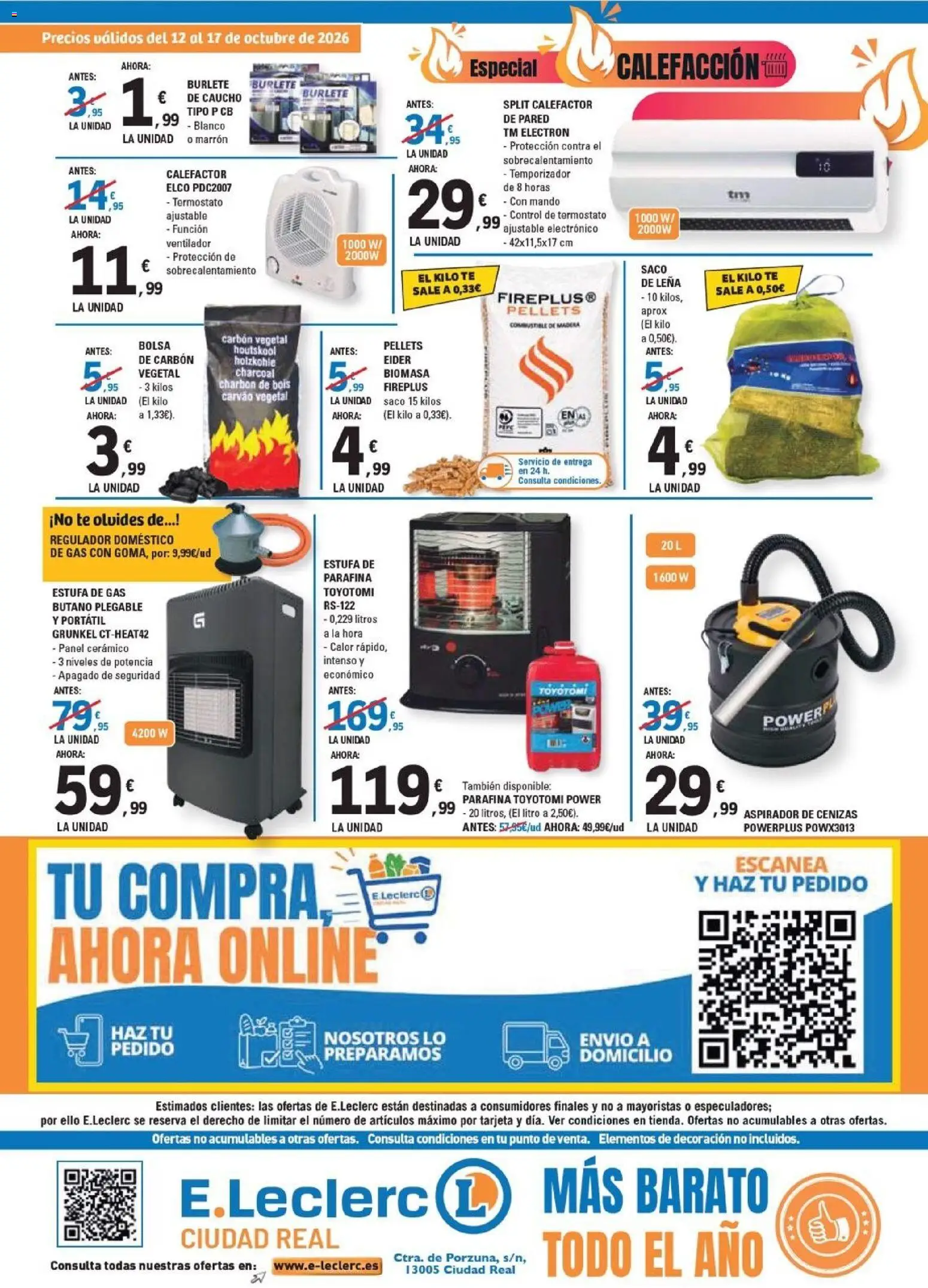 E.Leclerc - Ciudad Real │ válido desde el 12/10/2026 | Página: 4 | Productos: Té, Bolsa, Aspirador, Carbón vegetal