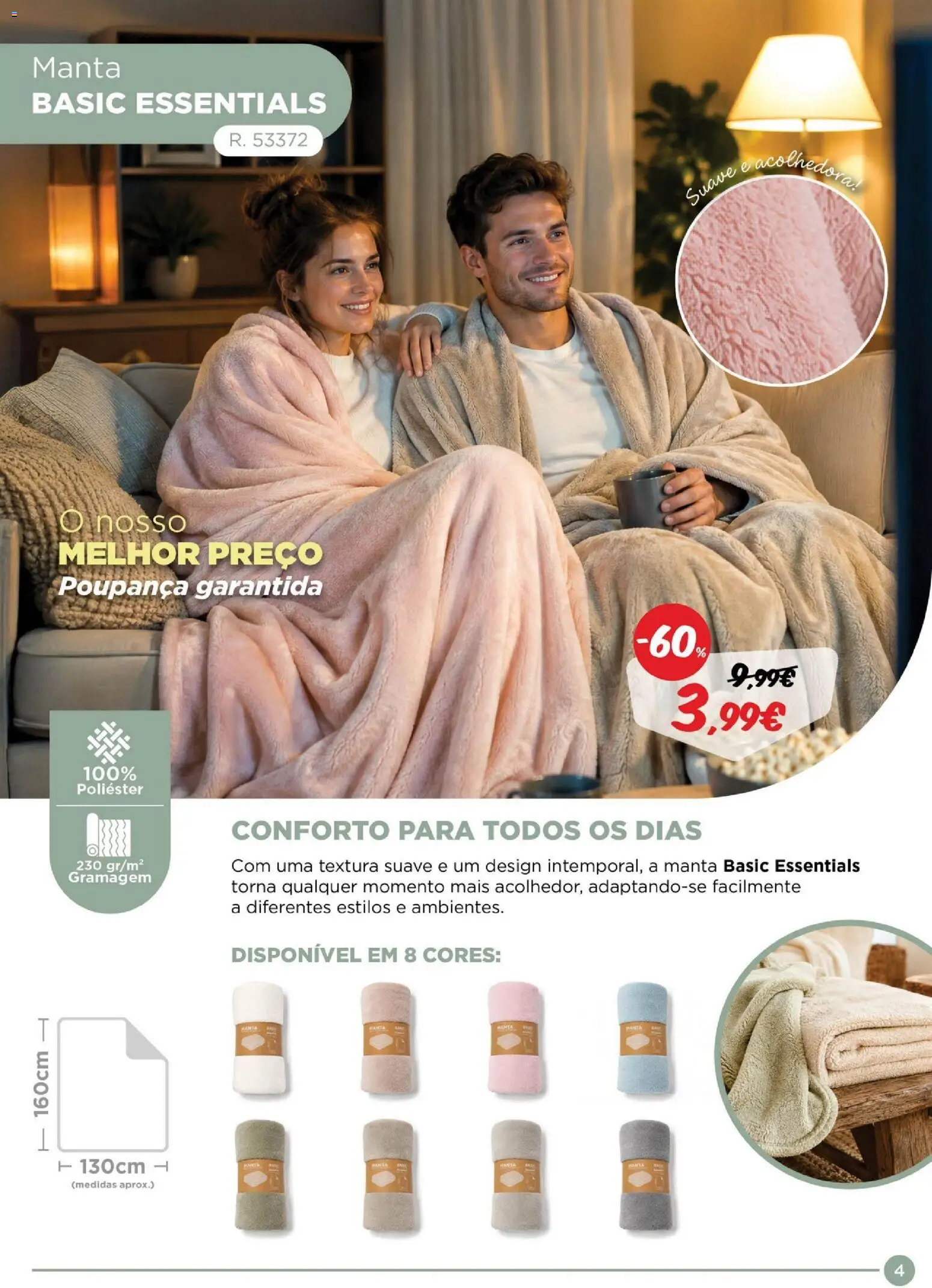 Espaço Casa Catálogo de Mantas 2026 │ válido de 28/10/2026 | Página: 4 | Produtos: Manta